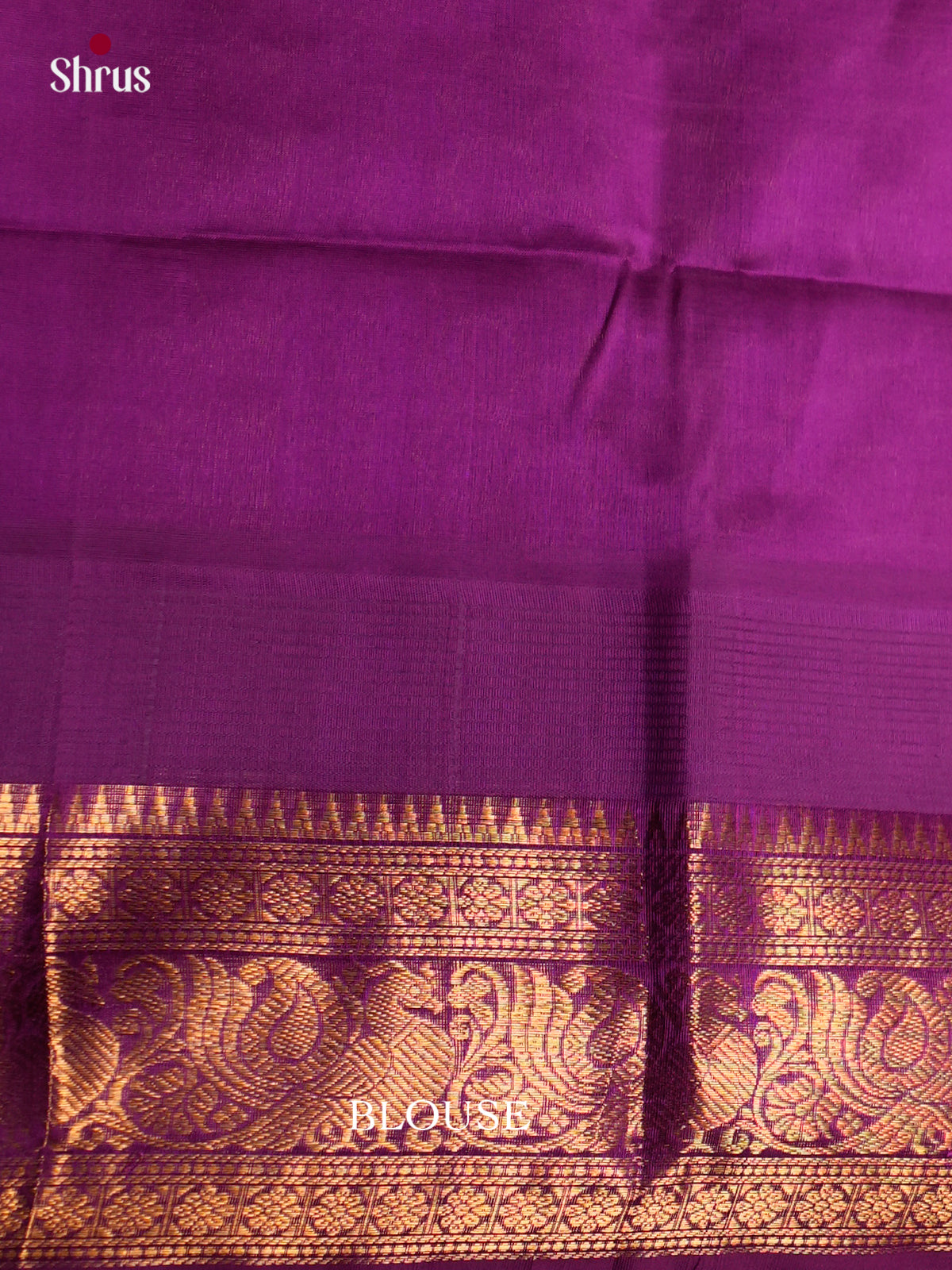 Buy Radiant Orange & Green Cotton Silk Saree with Purple Zari Border & Brocade Pallu