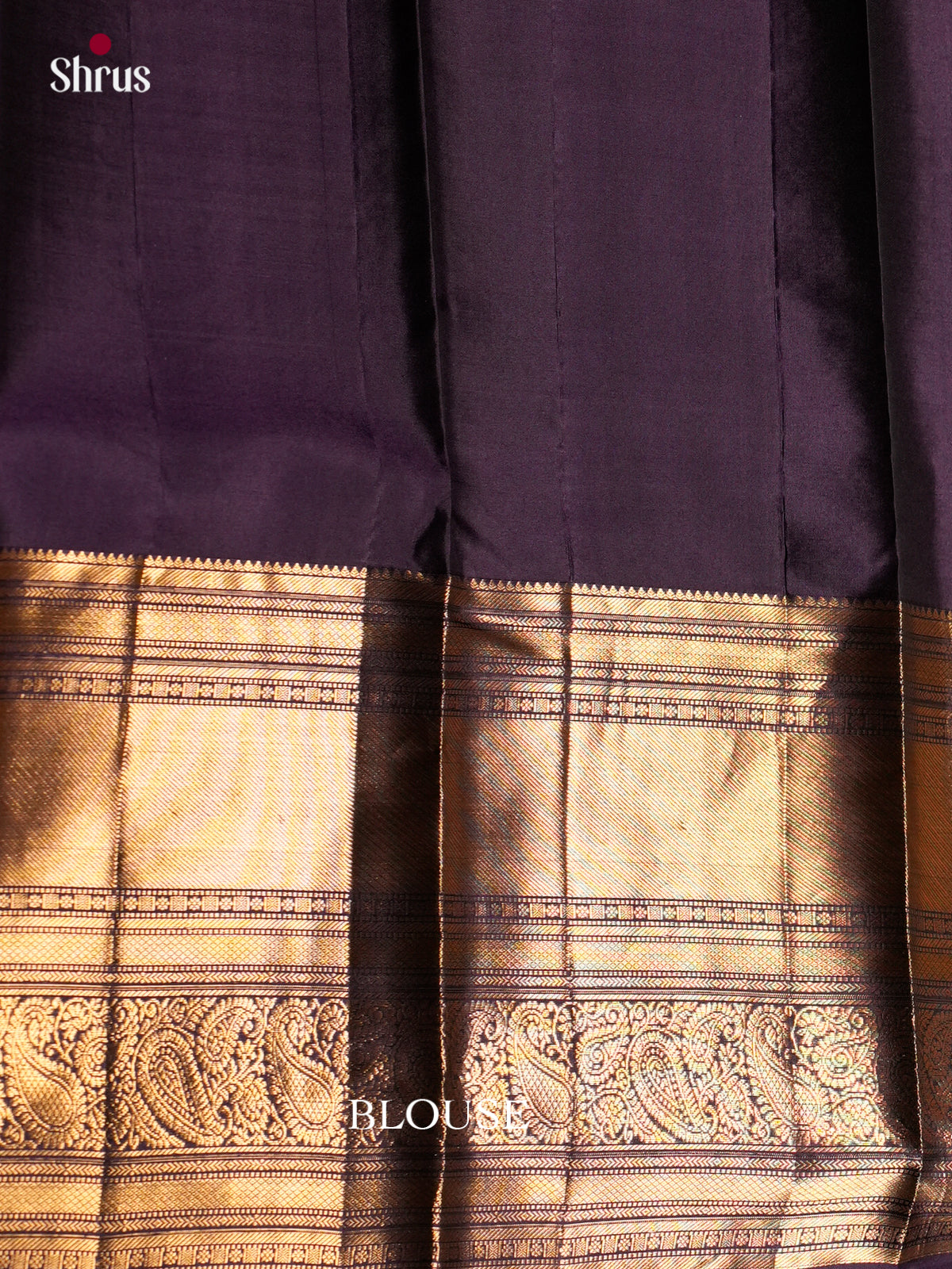 Buy Radiant Orange Kanchipuram Sarees With Coin Buttas & Dark Violet Brocade Pallu