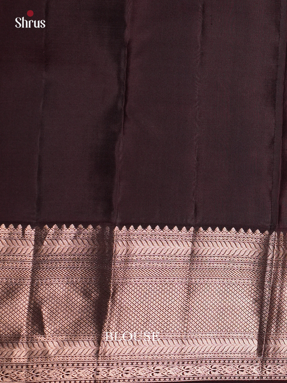 Buy Pretty Orange Kanjivaram Saree with Paisley Floral Drop Motifs, Brown Border & Brocade Pallu