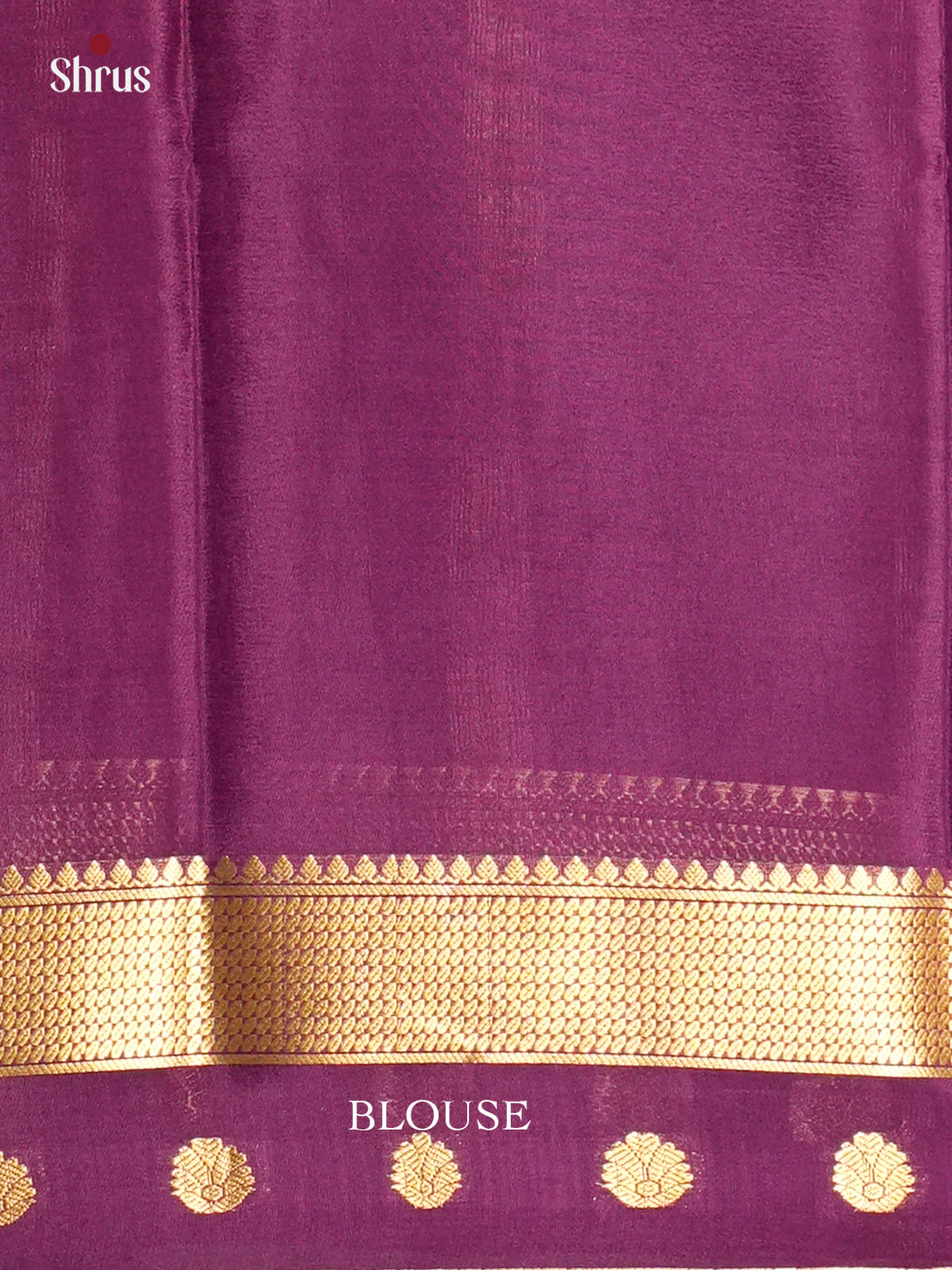 Buy Luminous Orange Mysore Silk Crepe Saree with Plain Body, Purple Border With Zari Buttas & Chit Pallu