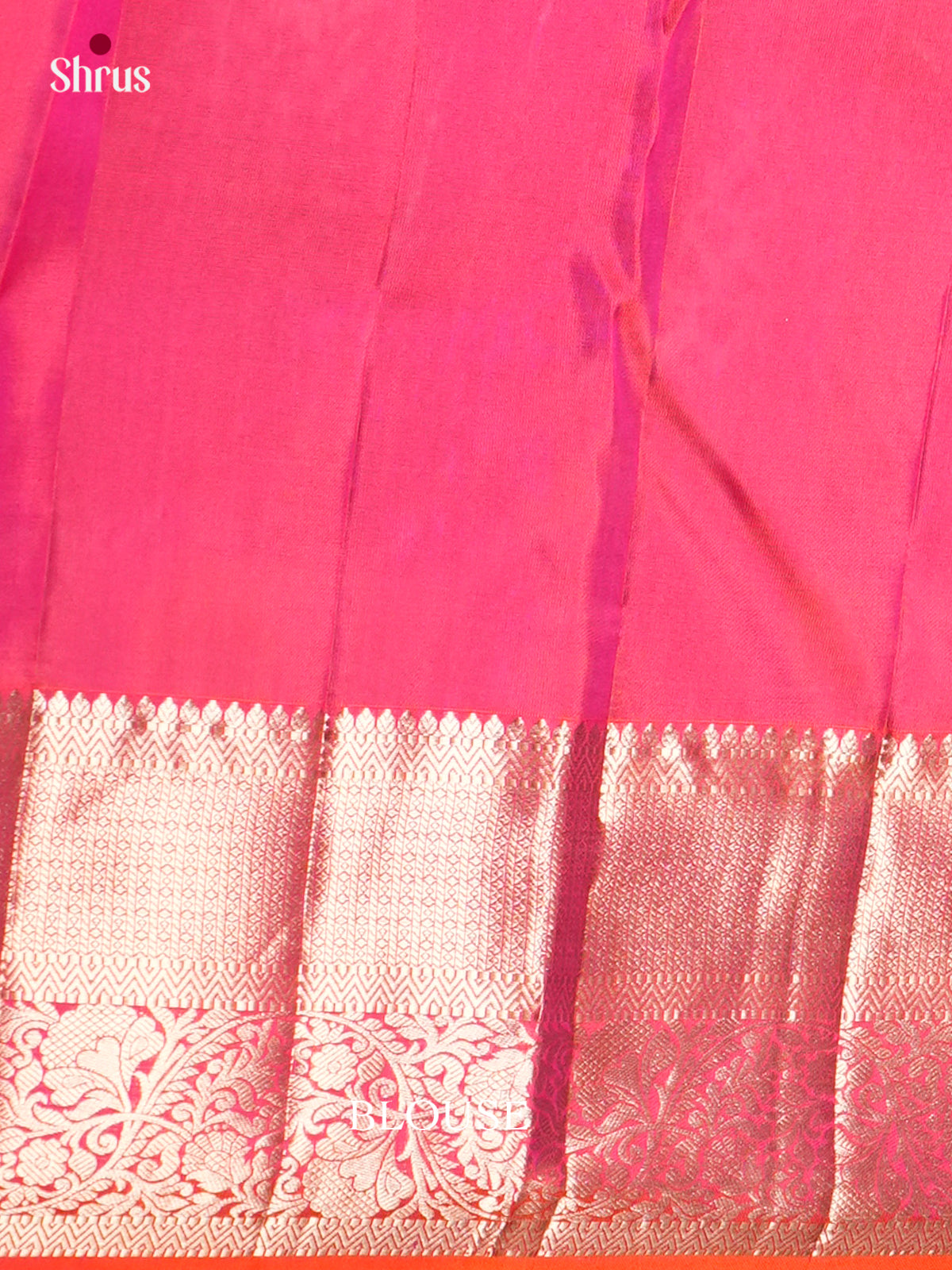 Buy Radiant Orangish Pink Kanjivaram Saree with Zari Buttas Brocade & Paisley Floral Pallu