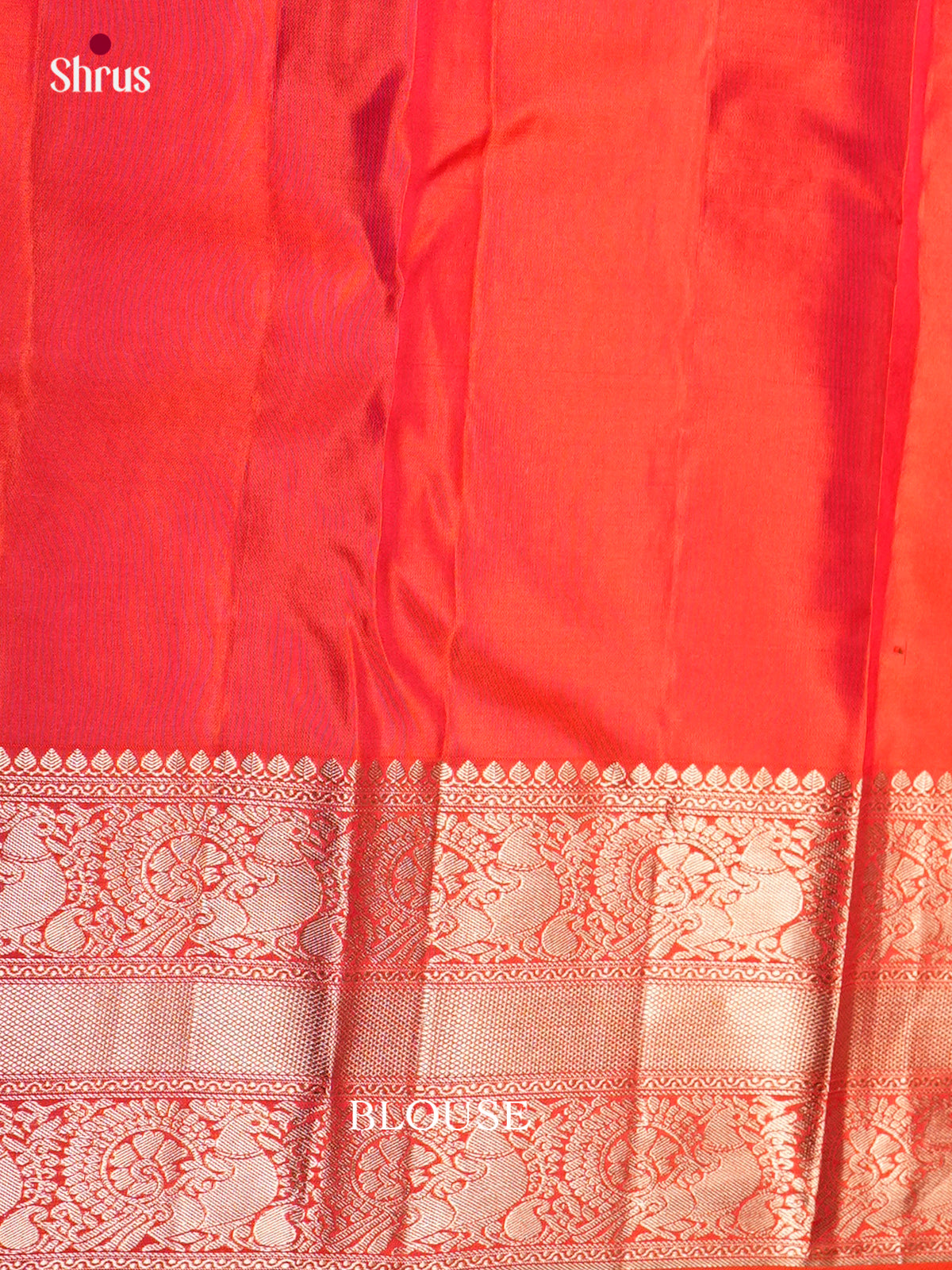 Buy Radiant Orangish Pink Kanjivaram Saree with Zari Woven Paisley Brocade & Traditional Border