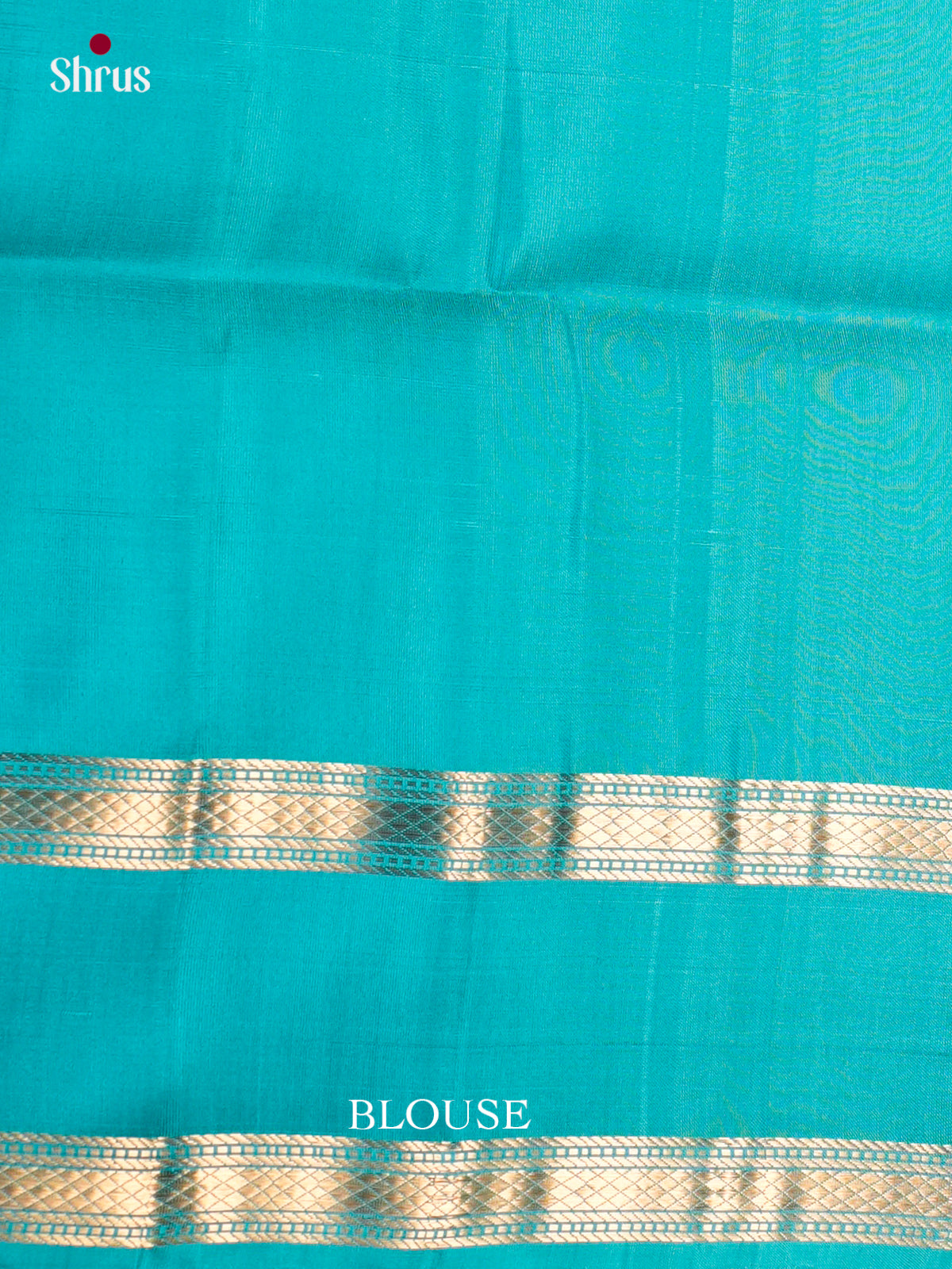 Buy Striking Orangish Pink Silk Saree with Gold Buttas & Teal Zari Brocade Pallu