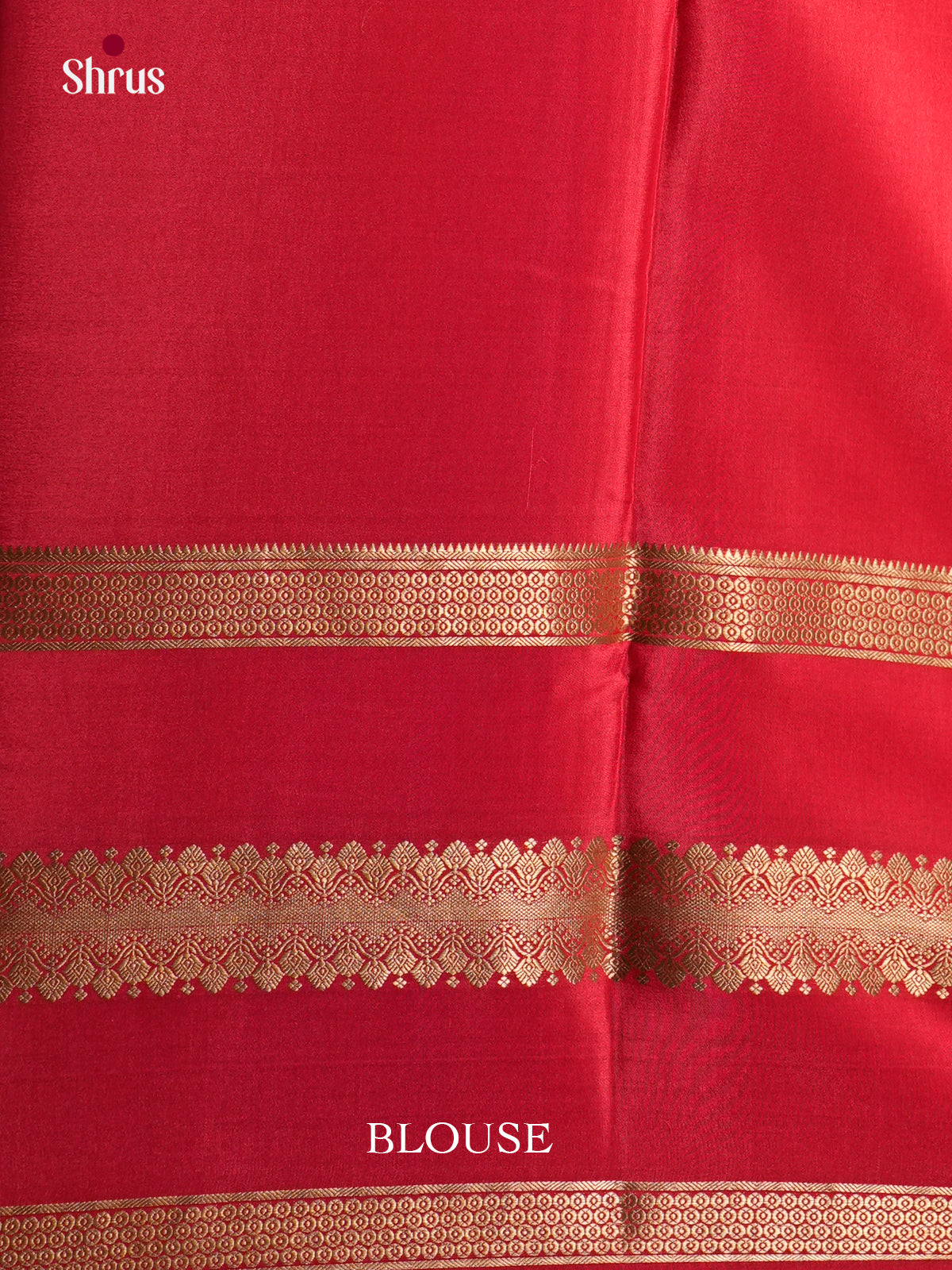 Buy Serene Parrot Green Mysore Crepe Silk Saree with Blue & Red Double Border And Traditional Pallu