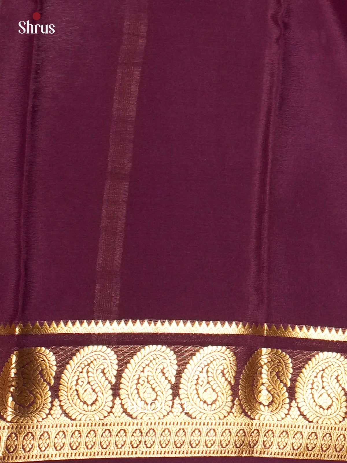 Buy Chic Pastel Pink Mysore Silk Crepe Saree with Paisley Motifs Woven Purple Zari Border & Chit Pallu
