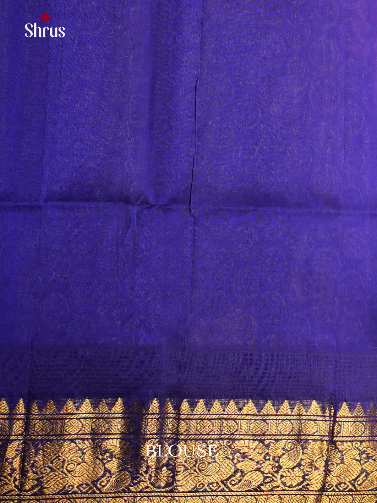 Buy Chic Peach Pure Cotton Silk Saree With Gold Buttas & Royal Blue Zari woven Korvai Border