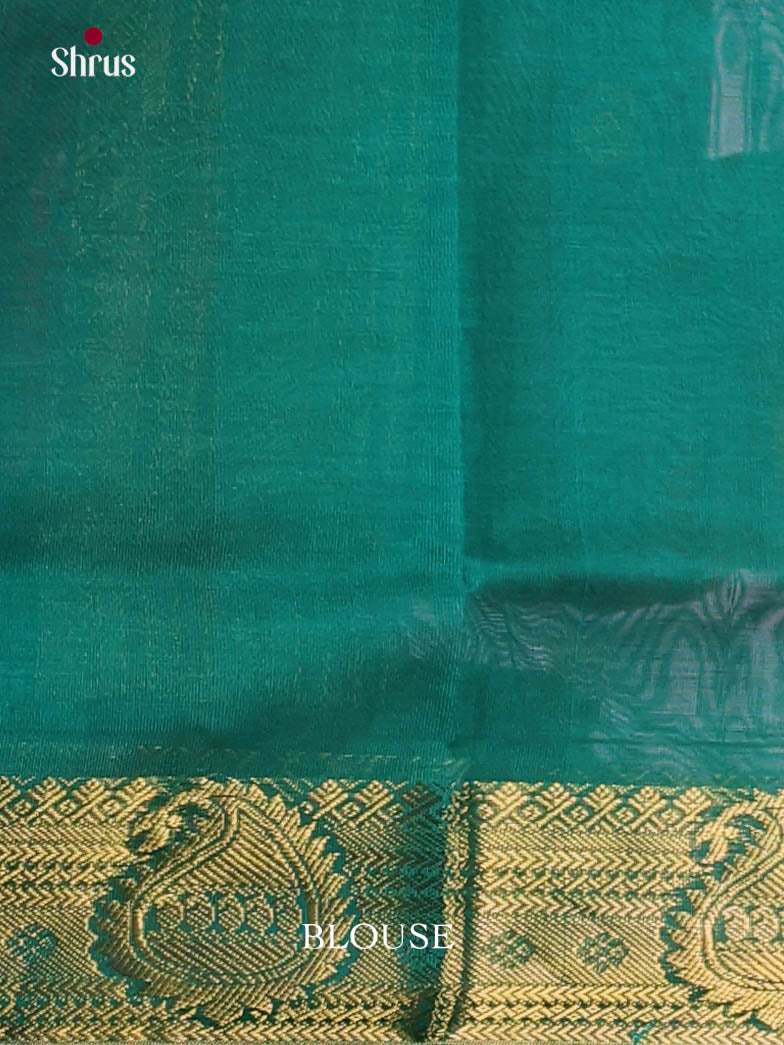 Charming Pink Cotton Silk Saree with Plain Body & Traditional Green Zari Border