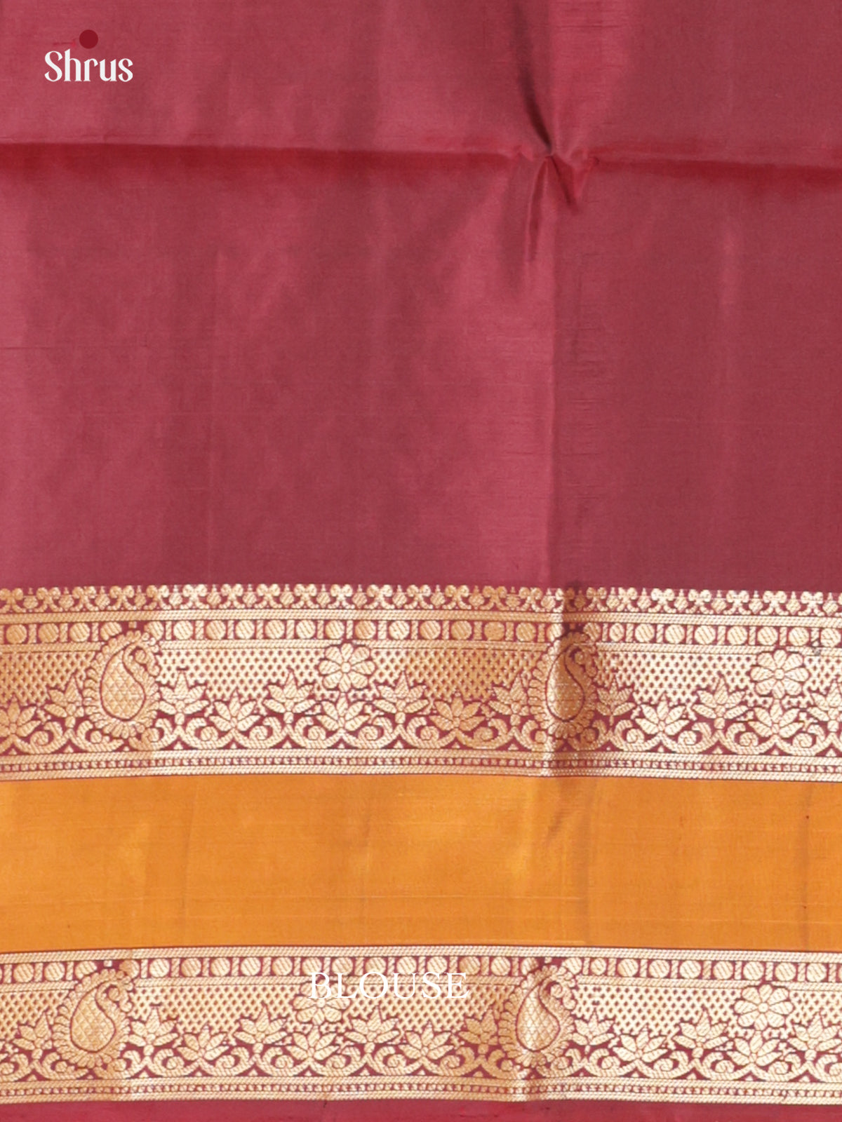 Buy Majestic Plum Purple Pure Silk Saree With Foral Buttas, Mustard Border & Maroon Pallu