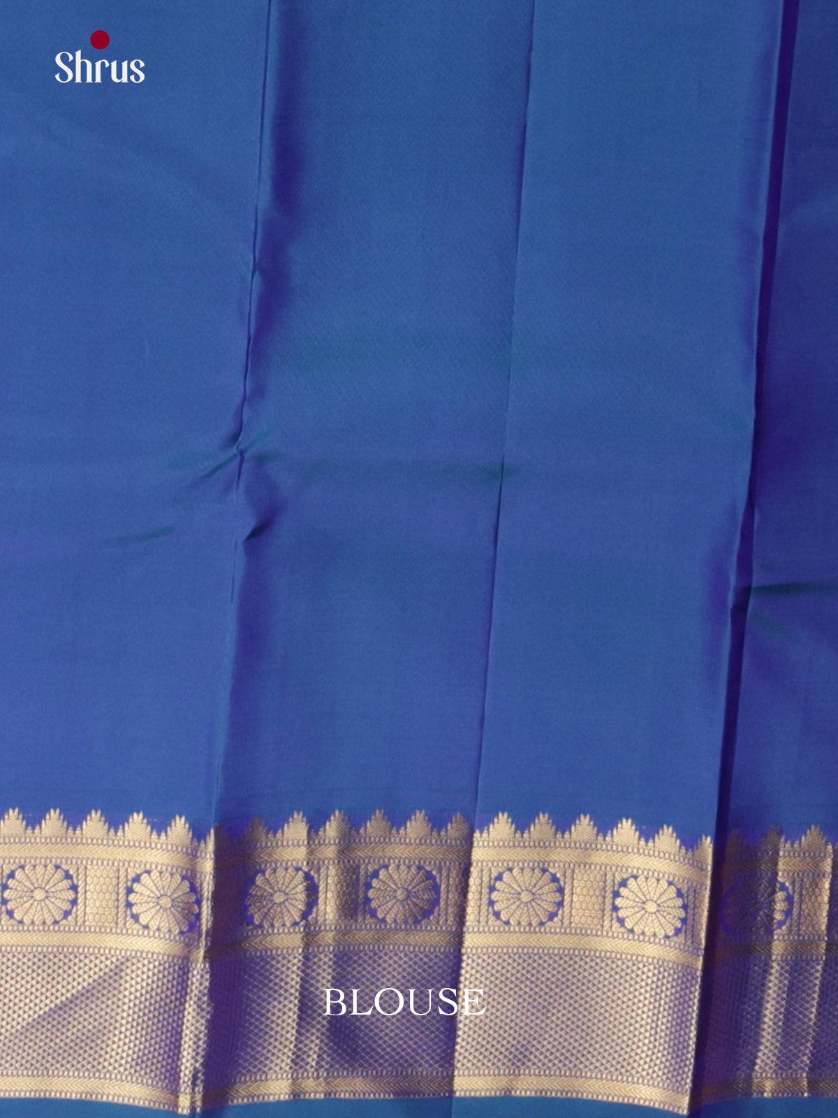Buy Gorgeous Purple Kanjivaram Saree With Gold Buttas, Blue Zari Border & Brocade Pallu