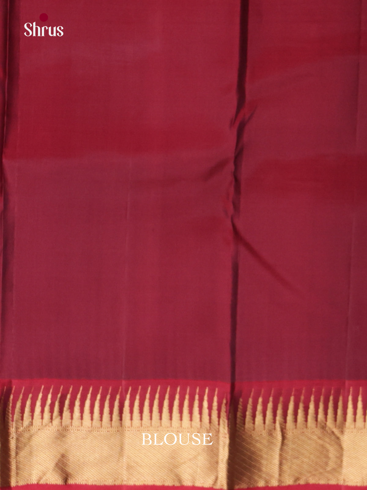 Buy Timeless Purple Kanjivaram Saree With Gold Buttas, Maroon Temple Zari Border & Pallu