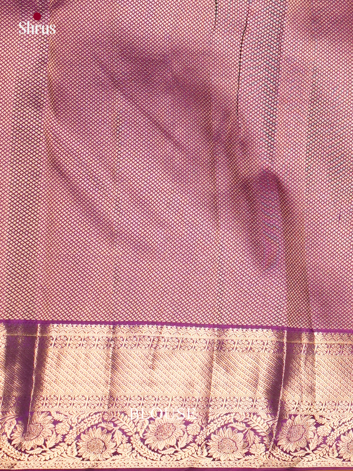 Buy Majestic Purple Kanjivaram Saree With Small Gold Buttas, Zari Border & Brocade Pallu