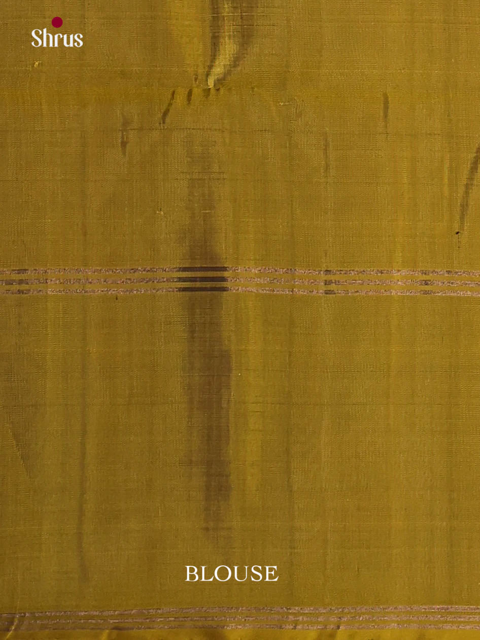 Buy Regal Purple Silk Saree with Golden Zari Buttas, Olive Green Border & Brocade Border