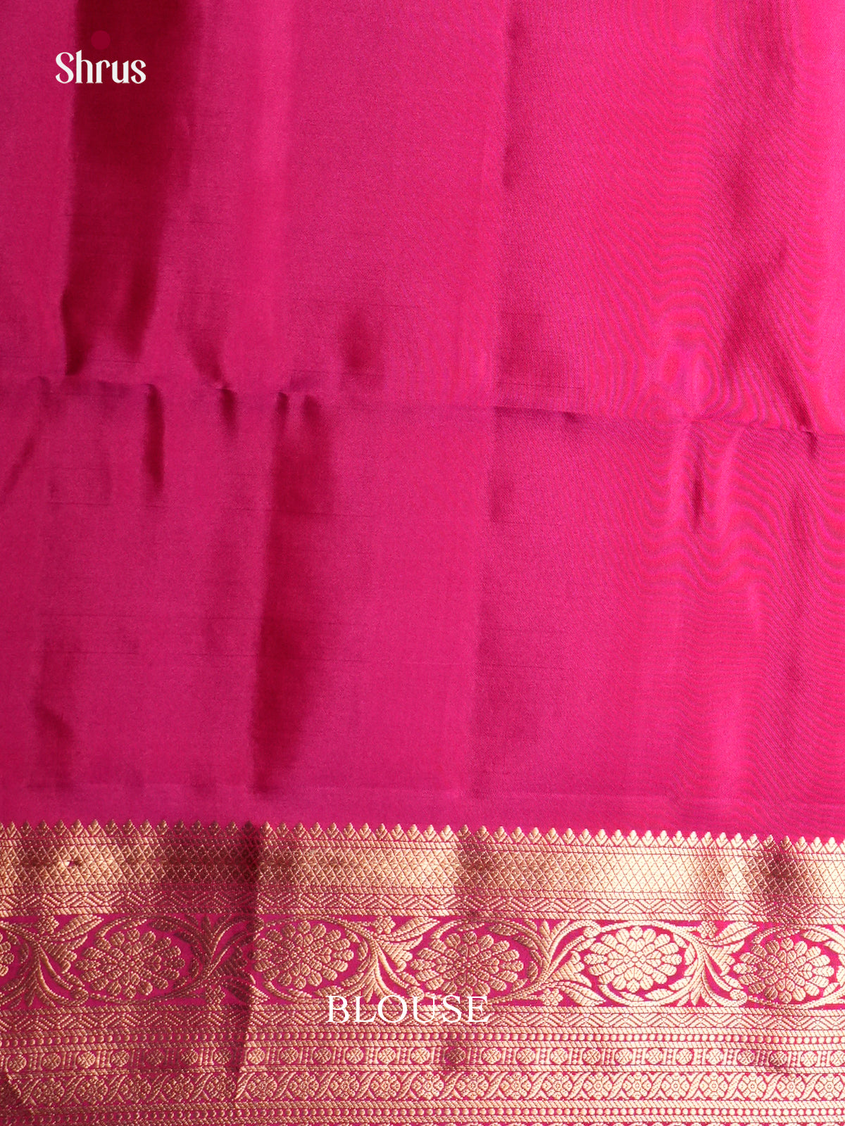 Buy Traditional Rani Pink Pure Silk Saree with Floral Nestling Pattern, Zari Border & Brocade Pallu
