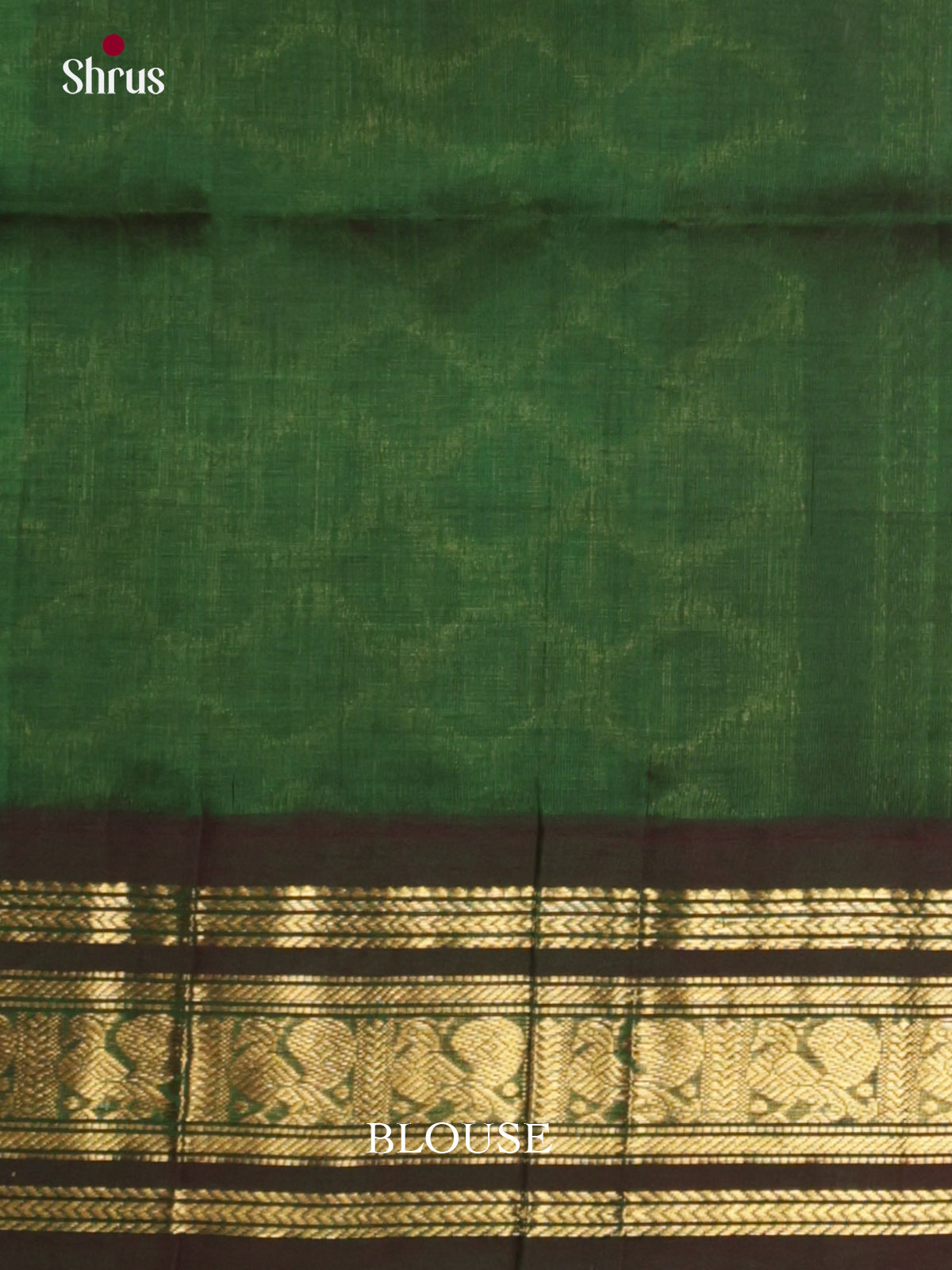 Buy Brilliant Red Cotton Silk Saree With Plain Body, Small Korvai Zari Border & Green Brocade Pallu