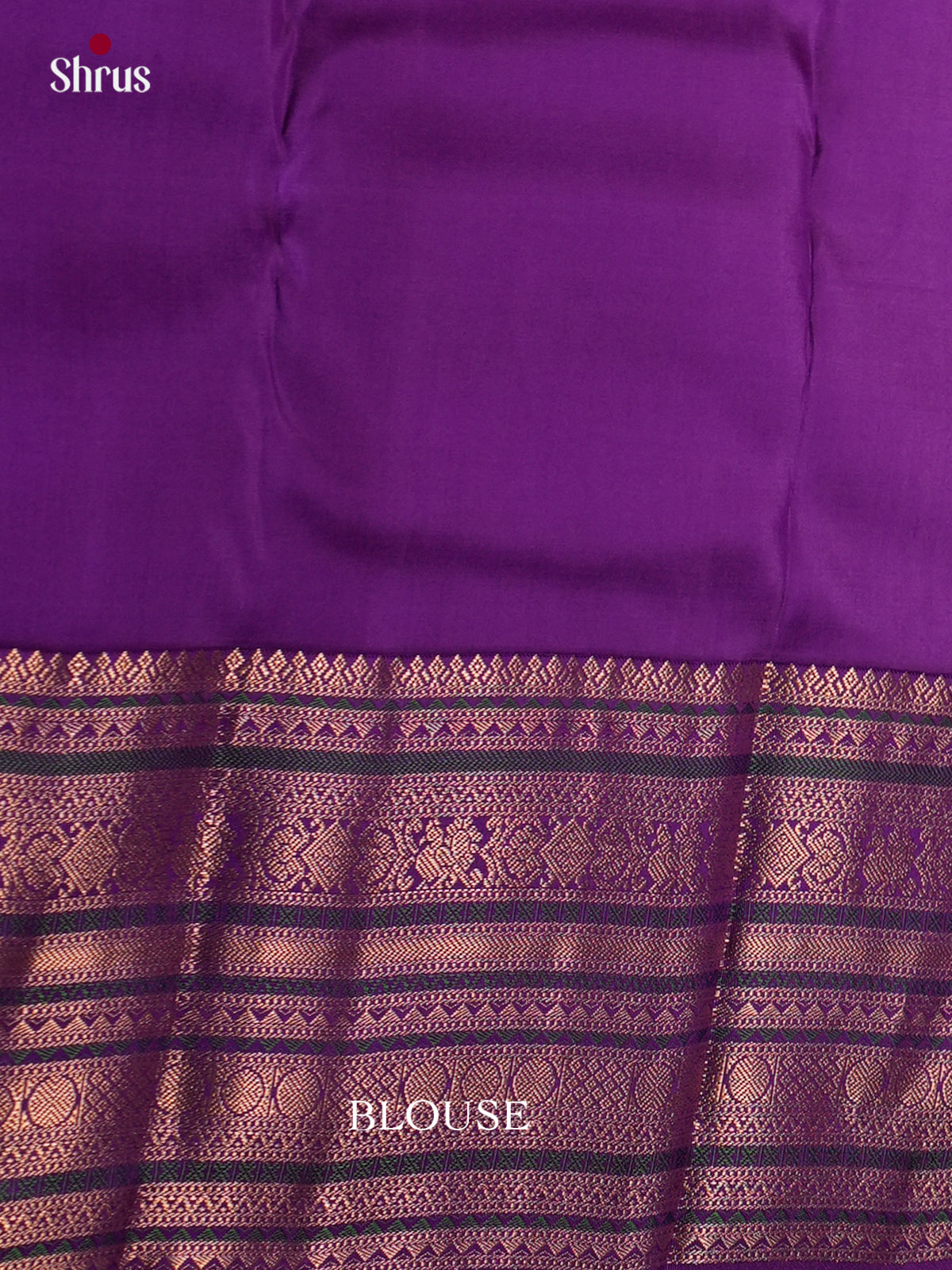 Buy Breathtaking Red Kanjivaram Saree With Gold Buttas, Purple Striped Border & Brocade Pallu