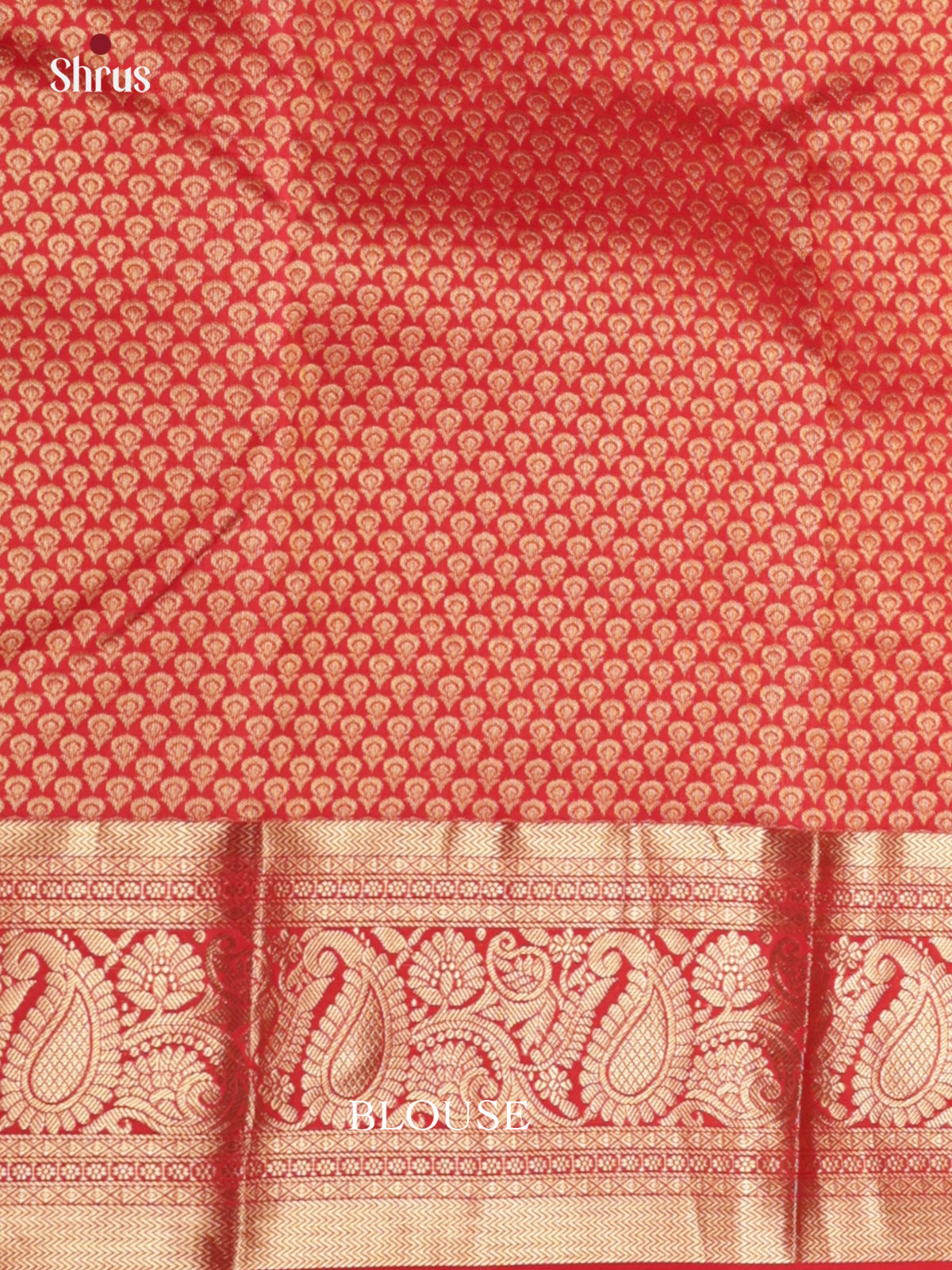 Buy Breathtaking Red Kanjivaram Saree With Grand Zari Border & Brocade Pallu