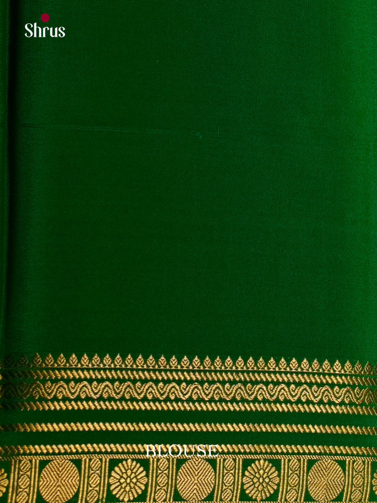Buy Bright Red Pure Mysore Silk Sarees with Gold Buttas, Green Zari Border & Striped Pallu