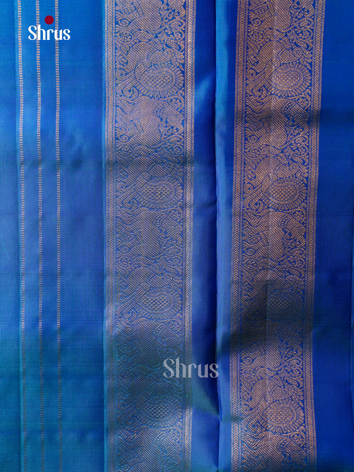 Regal Dark Blue 9Yards Pattu Sarees With Checks & Buttas | Blue Rettapet Zari Border