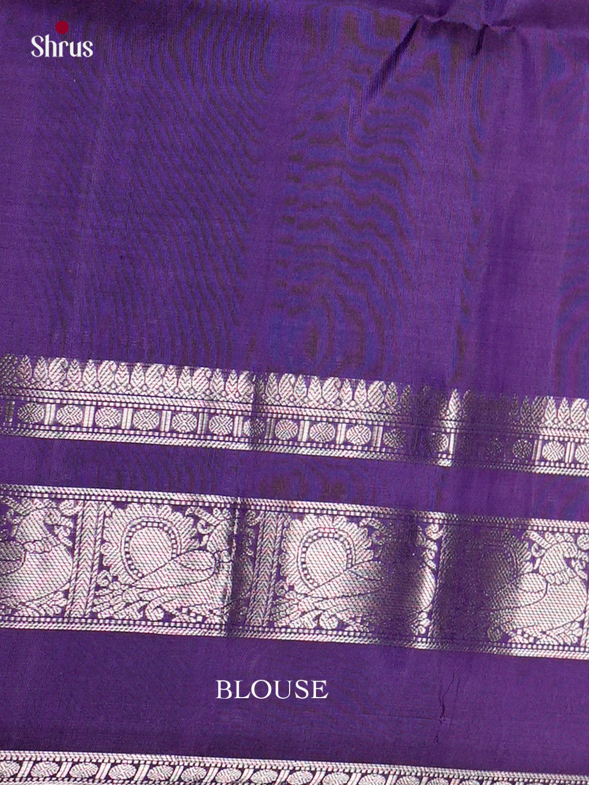 Buy Regal Purple Pure Soft Silk Saree with Silver Zari Buttas, Rettapet Border & Brocade Pallu