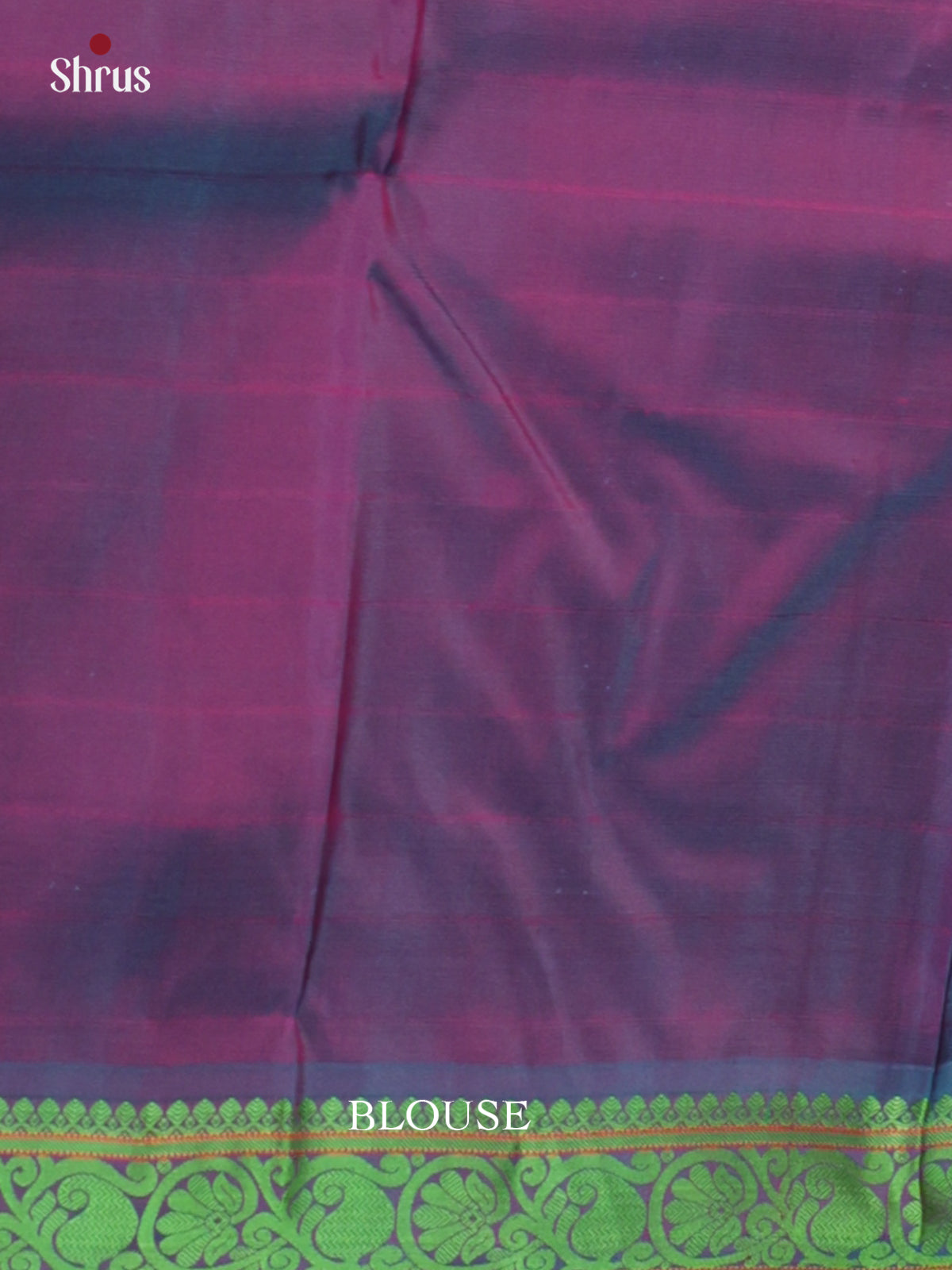 Buy Opulent Rose Pink Kanjivaram Saree With Metallic Green Border & Violet Pallu