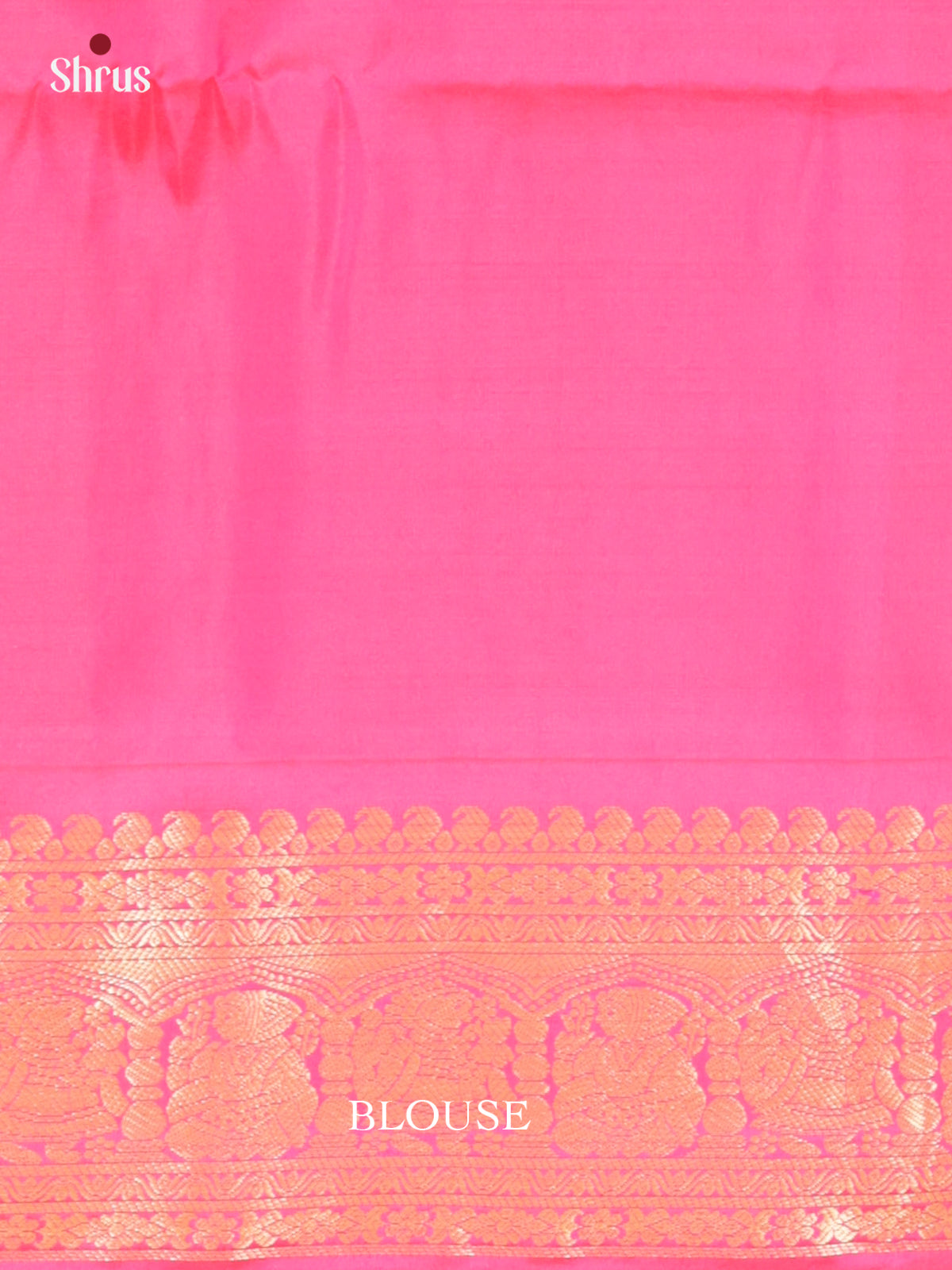 Buy Vibrant Rose Pink Silk Saree With Zari Floral Nestling, Zari Border & Grand Pallu