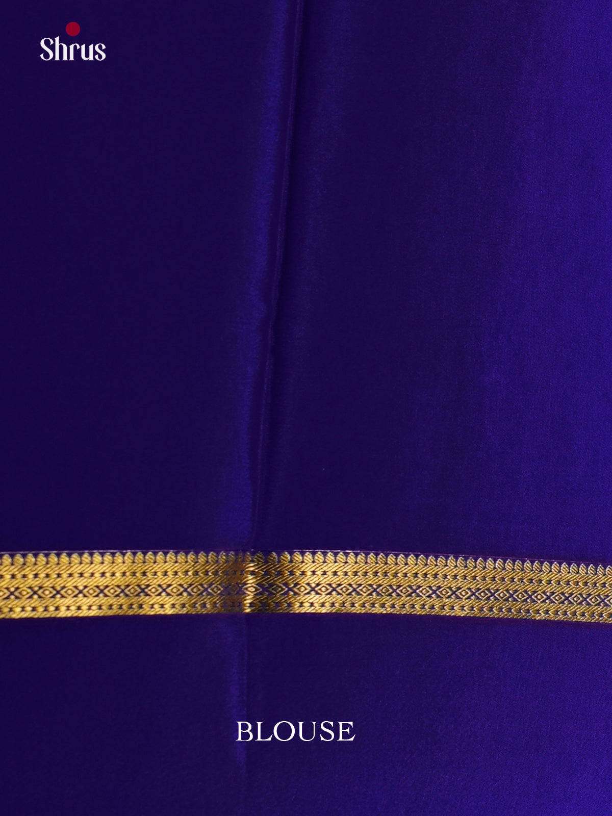 Buy Vivid Royal Blue Mysore Silk Crepe Sarees with Zari Buttas, Plain Border & Traditional Chit Pallu