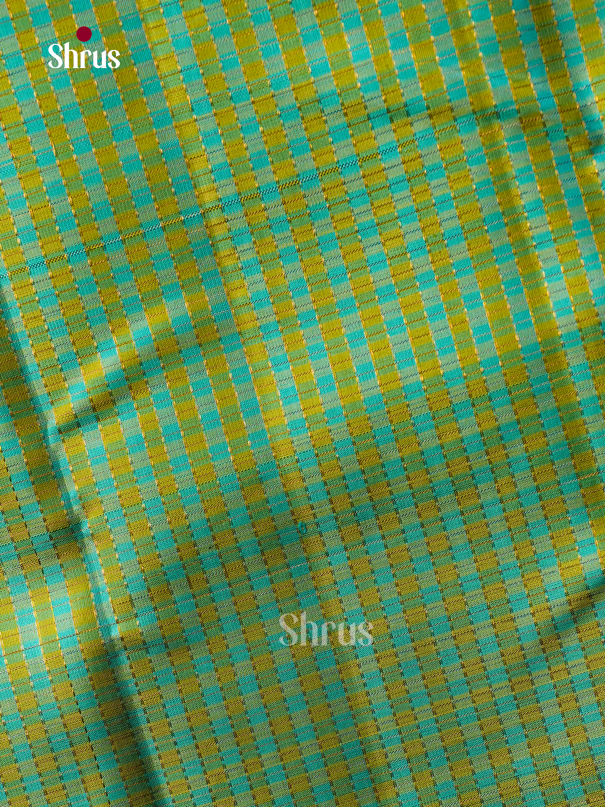 Serene Green Kanchipuram Pattu Saree With Micro-checks | Pink Border With Zari Bands