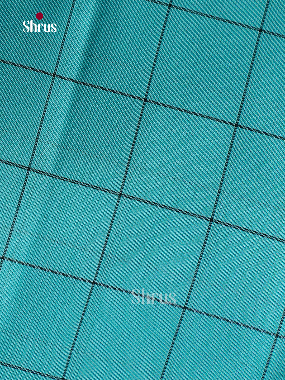 Serene Sky Blue Kanchipuram silk Saree sWith Thread Checks | Black Rettapet Zari Border