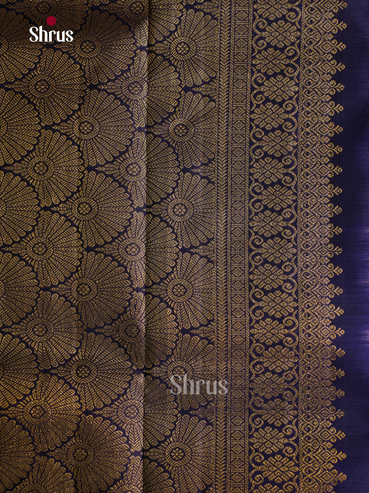 Sheeny Mauve Kanchipuram Sarees With Gold Zari Kattams | Navy Blue Rettapet Zari Border