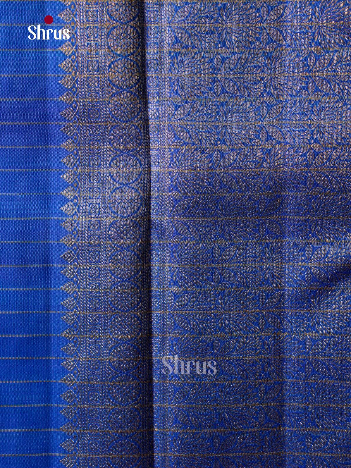 Sheeny Sea Green Kanchipuram silk Sarees With Gold Checks & Buttas | Royal Blue Zari Border