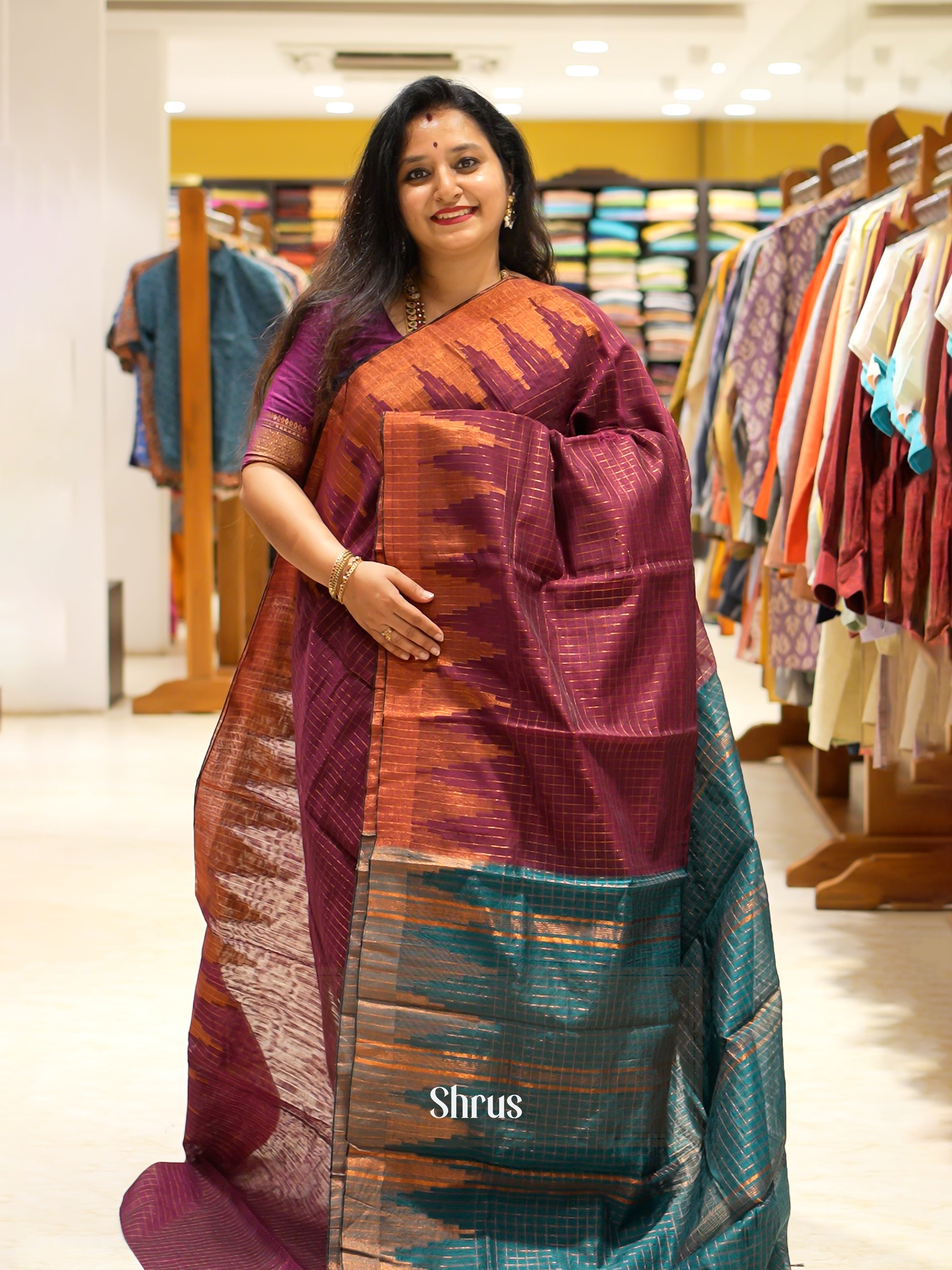 Maroon & Green - Mercerized cotton - Shop on ShrusEternity.com