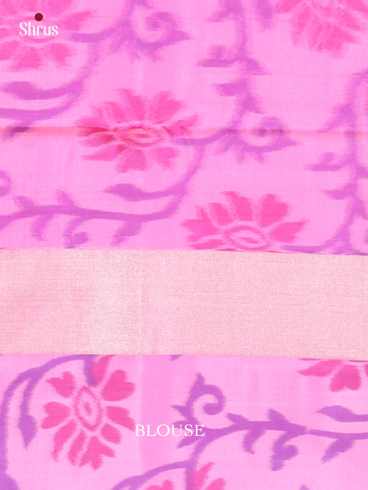 Buy Breezy Sky Blue Silk Saree With Plain Body, Pink Border With Pochampally Ikat Pattern