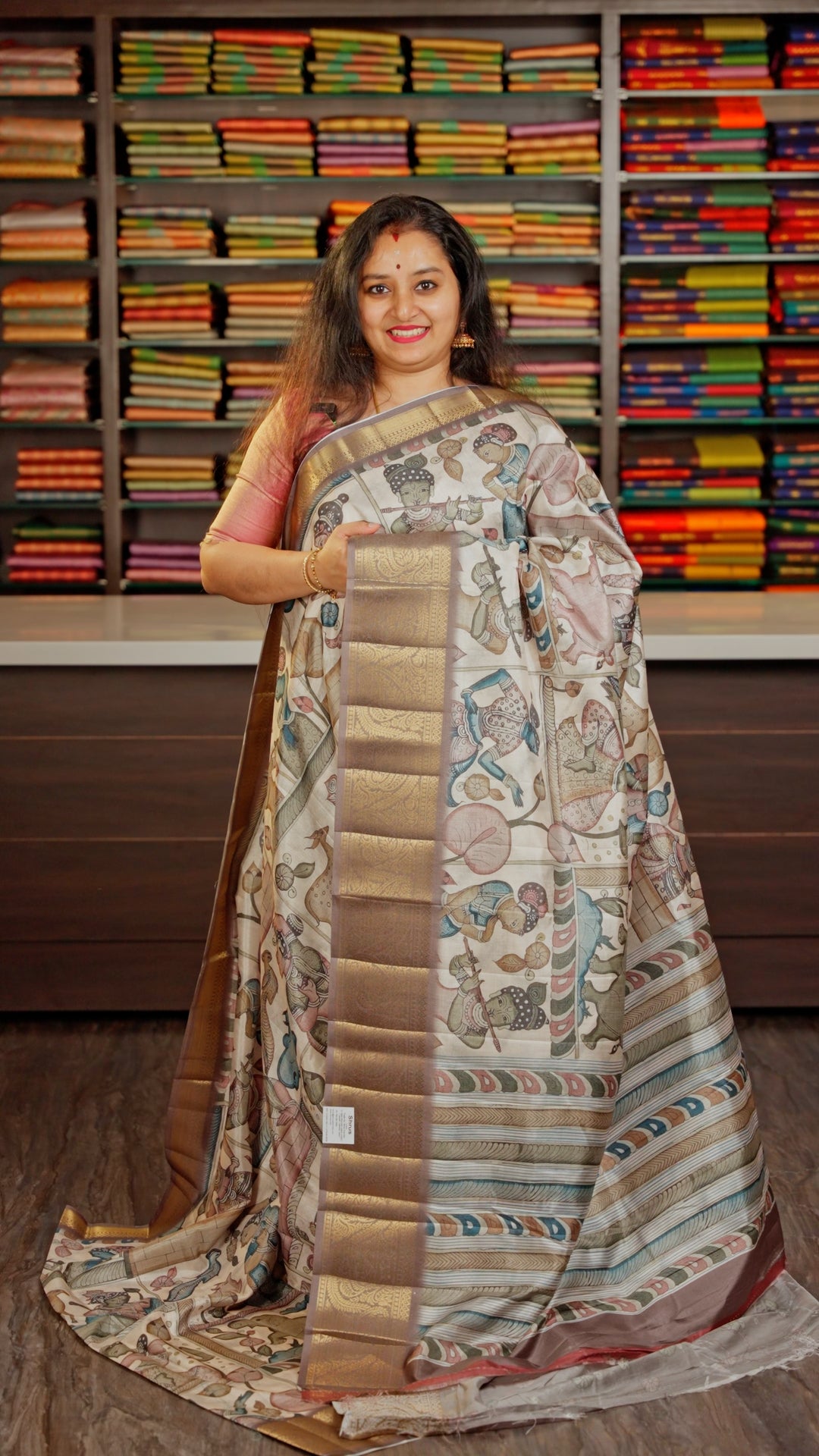 DAS22296 - Chennur-Print Saree - Shop on Shrus.com