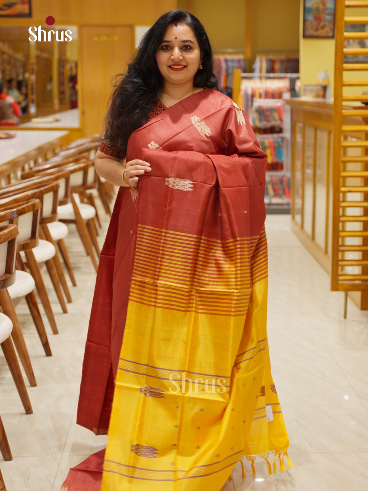 EAS23060 - Banana Pith without blouse - Saree - Shop on Shrus.com