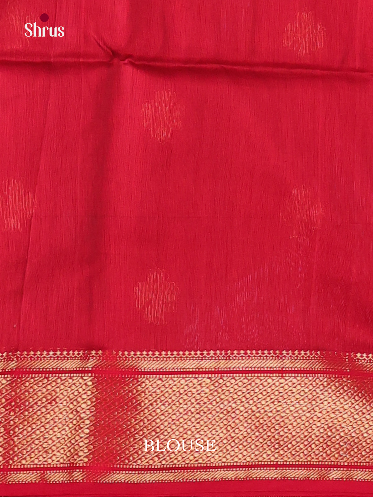Striking Royal Blue Maheshwari Saree With Gold Buttas, Red Zari Border & Pallu