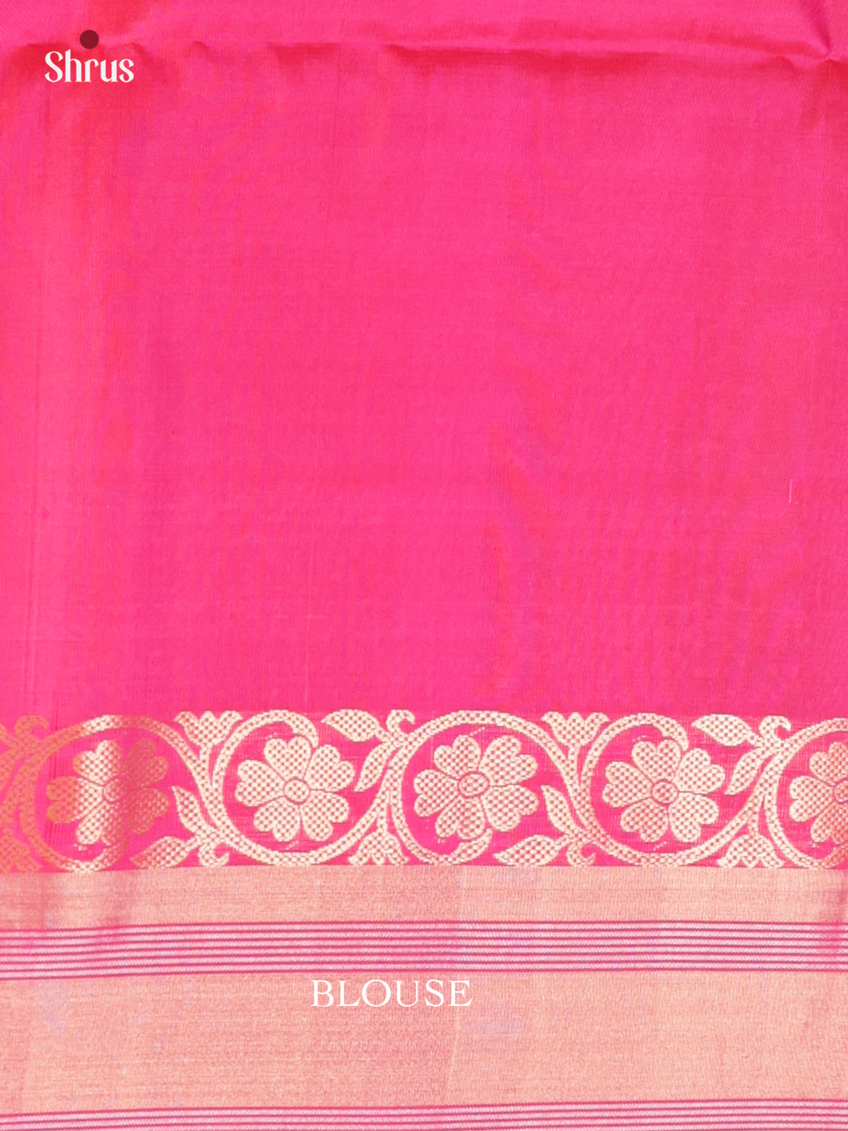 Buy Regal Teal Blue Silk Saree with Floral Motifs, Zari Woven Border & Pink Pallu