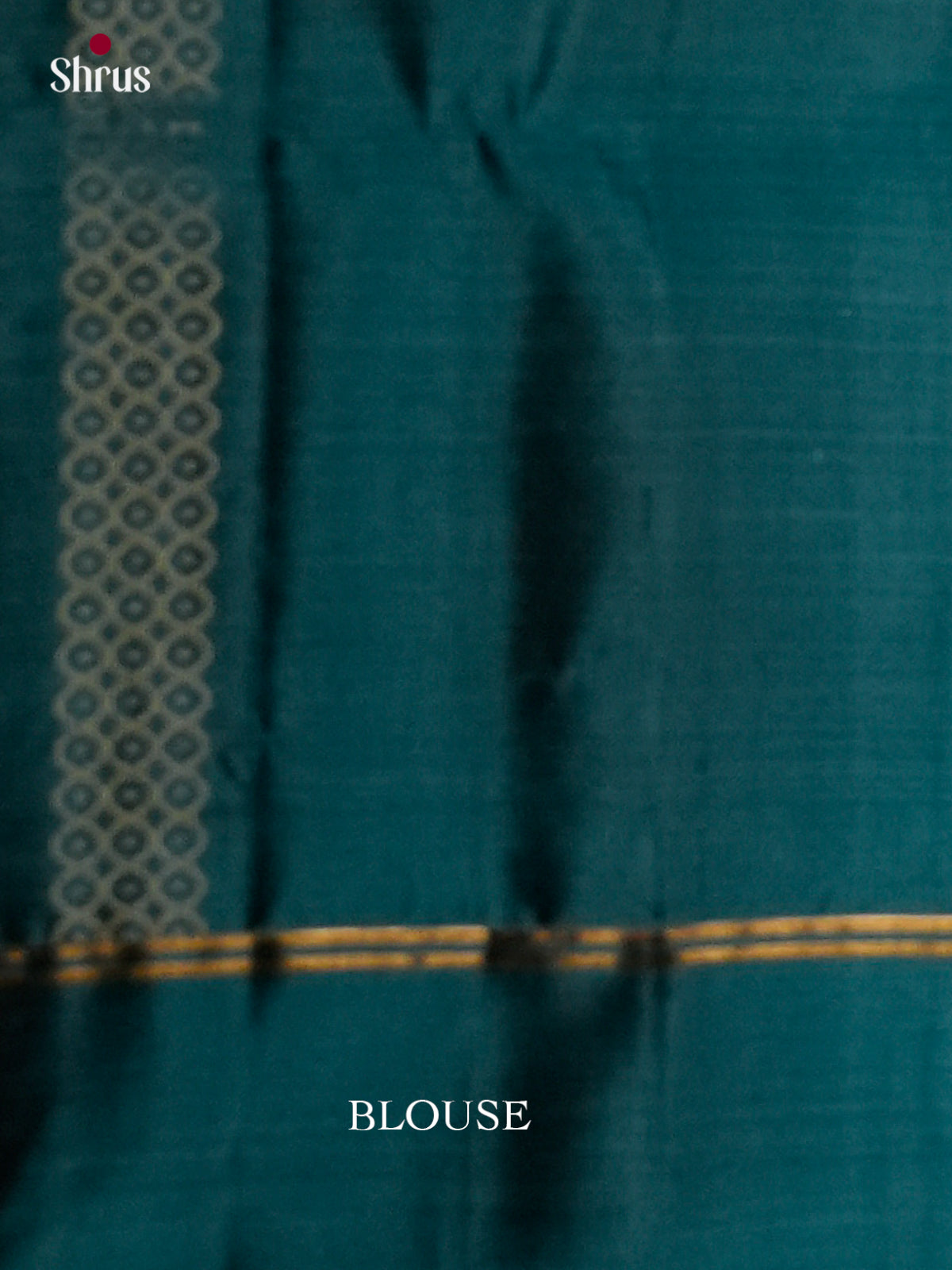 Buy Striking Teal Green Pure Soft Silk Saree with Golden Kolam Motif, Plain Border & Zari Pallu