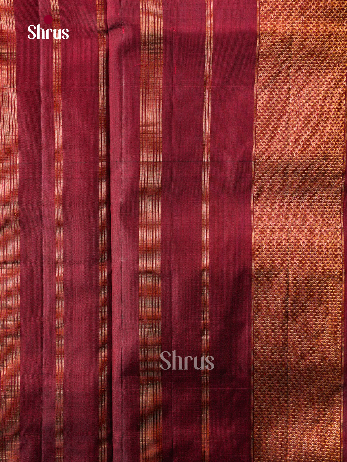 Timeless Maroon 9Yards Pattu Sarees With Checks & Buttas | Self Kaddi Zari Border