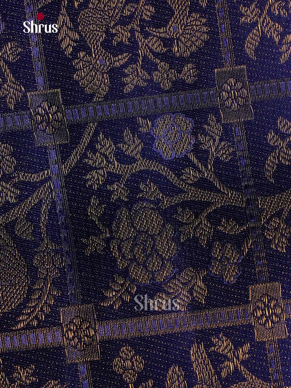 Timeless Royal Blue Kanchipuram Silk Sarees With Checks, Bird Motifs & Sky Blue Zari Border