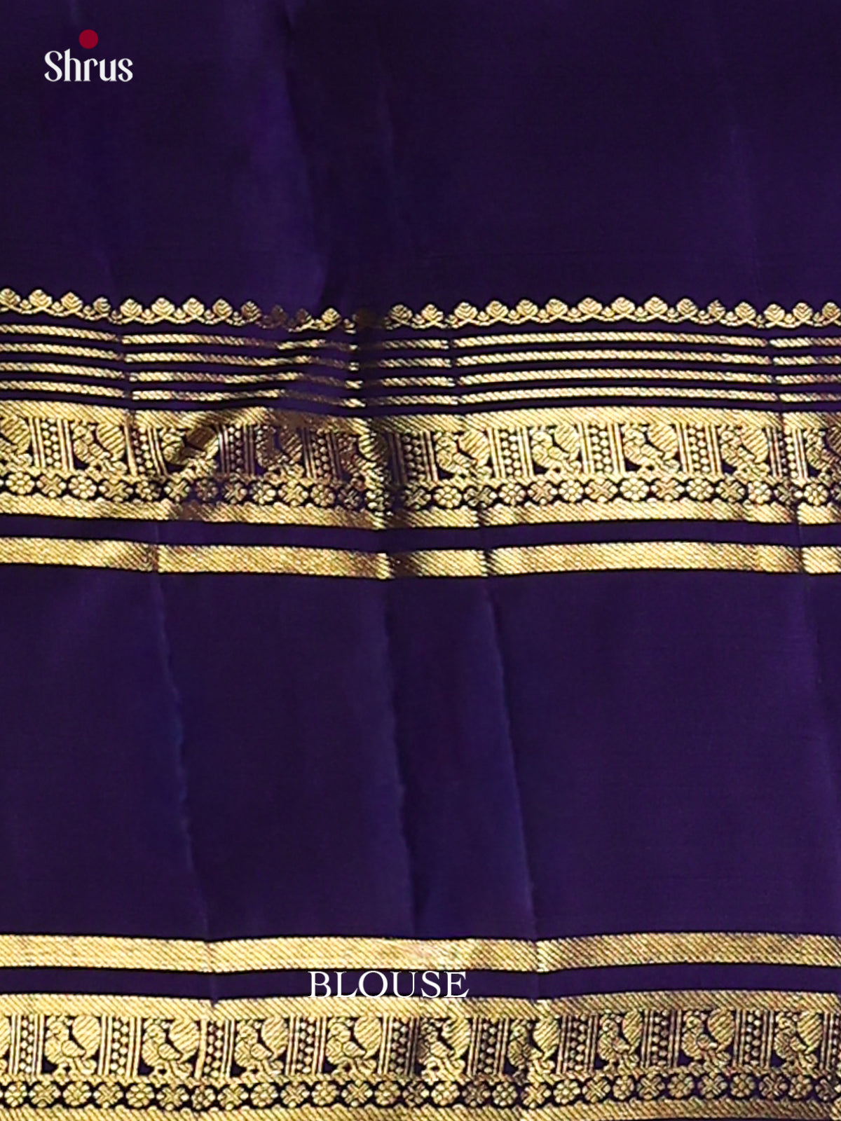 Traditional Magenta Pattu Saree With Gold Floral & Peacock Buttas | Navy Blue Rettapet Zari Border