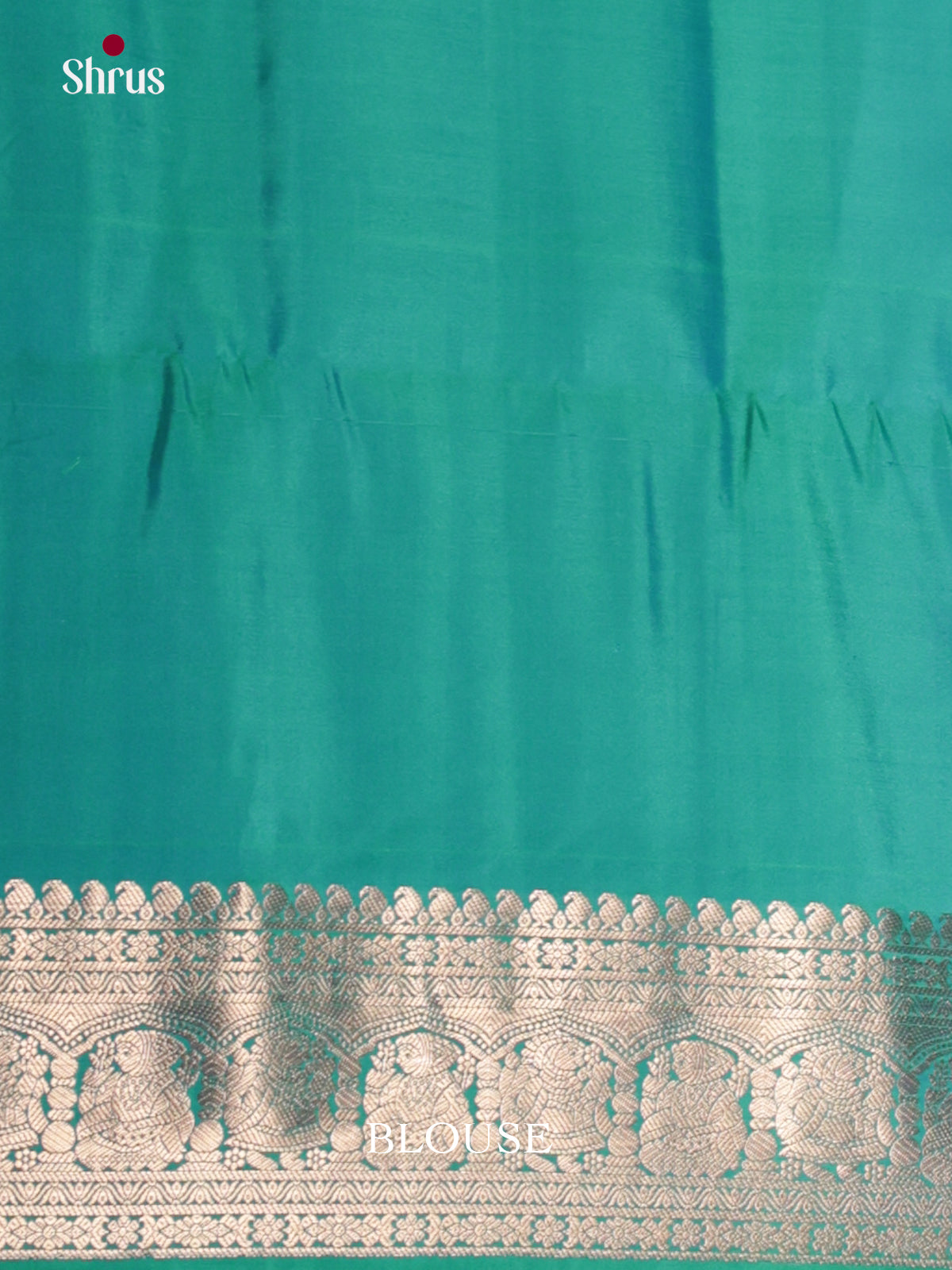 Buy Shimmery Turquoise Silk Sarees with Vanashingaram Floral Brocade & Rich Pallu