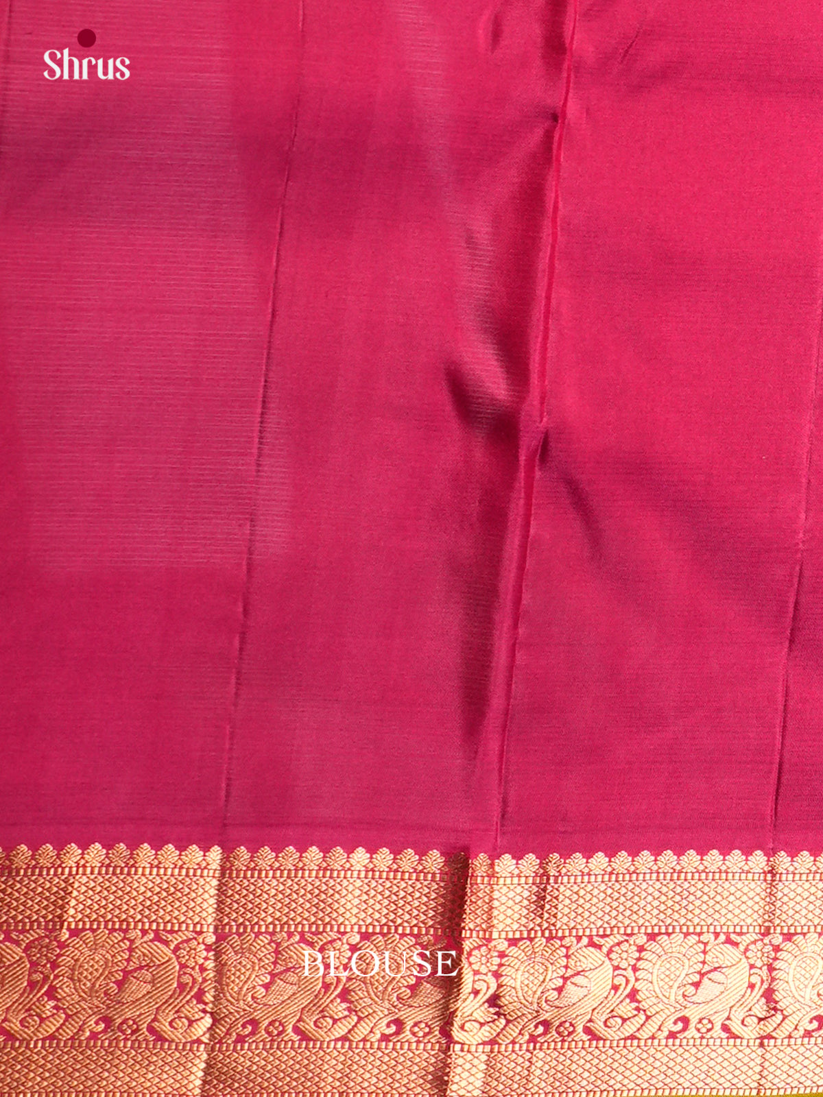 Buy Vivid Vermillion Orange Kanchipuram Silk Saree with Golden Buttas, Magenta Border & Brocade Pallu