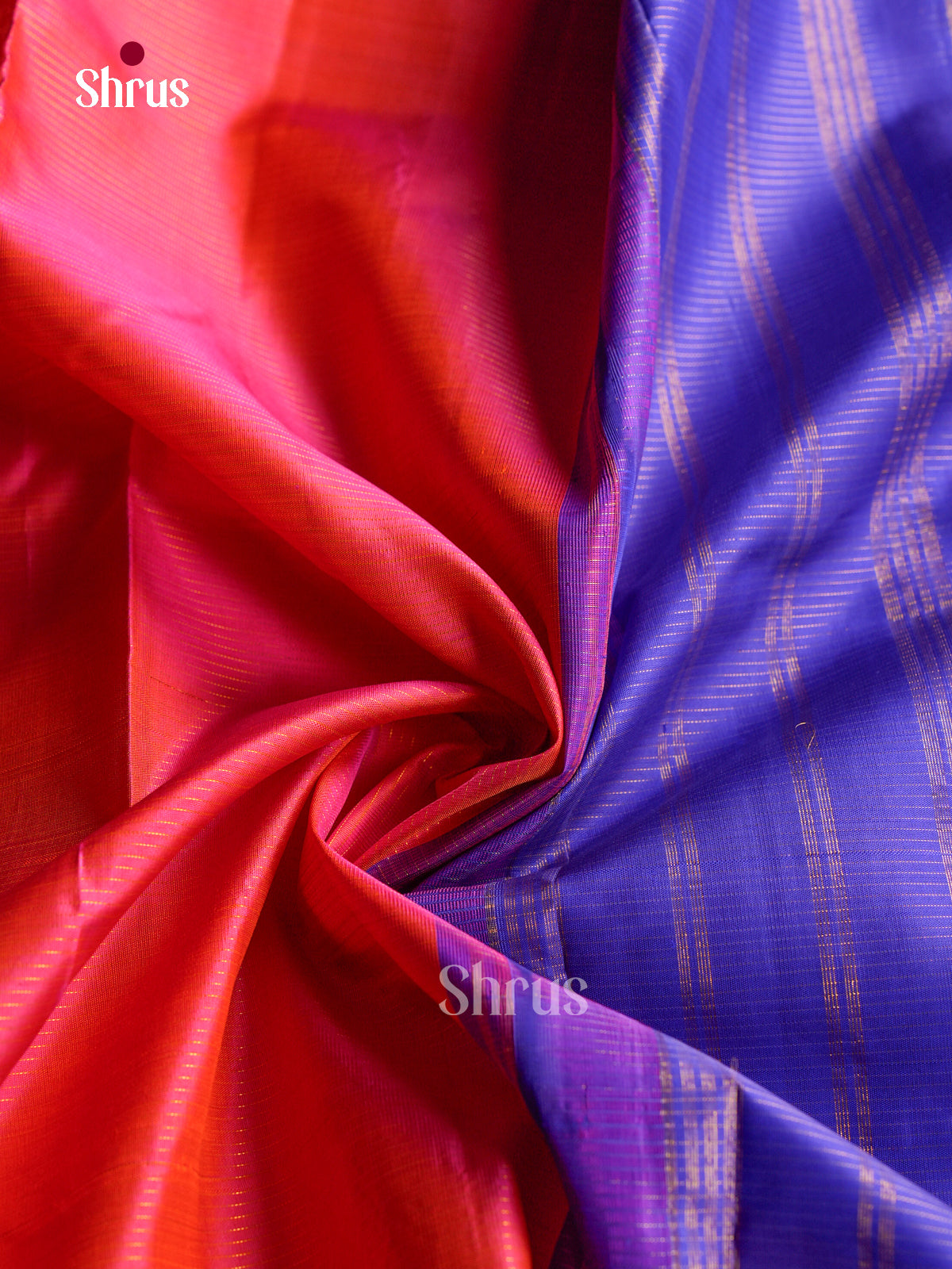 Vibrant Pink 9Yards Silk Sarees With Fine Stripes | Royal Blue Rettapet Zari Border