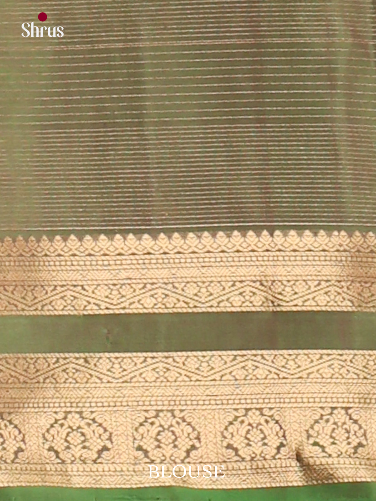 Vibrant Red Soft Silk Sarees With Gold Checks, Buttas, Olive Green Border With Zari Bands & Grand Pallu 2