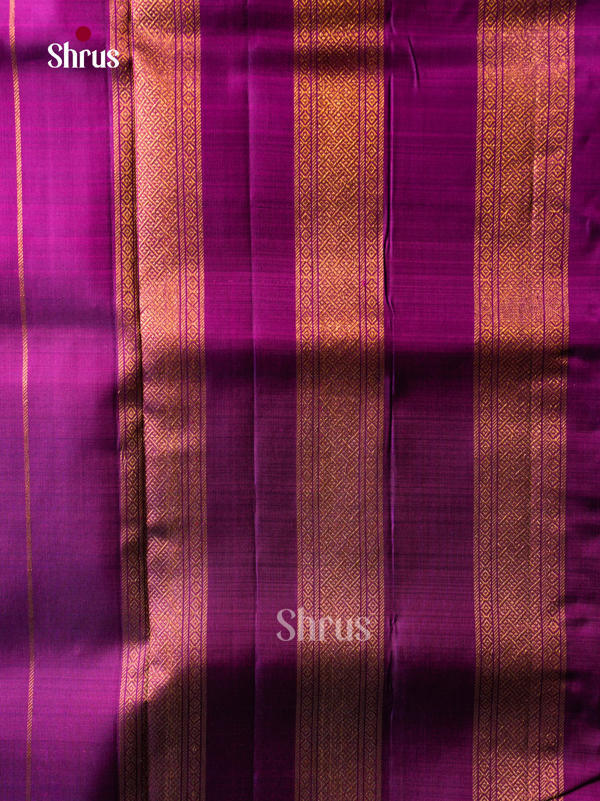 Vivid Dual Tone Orange 9Yards Pattu Sarees With Gold Buttas | Purple Zari Border & Pallu