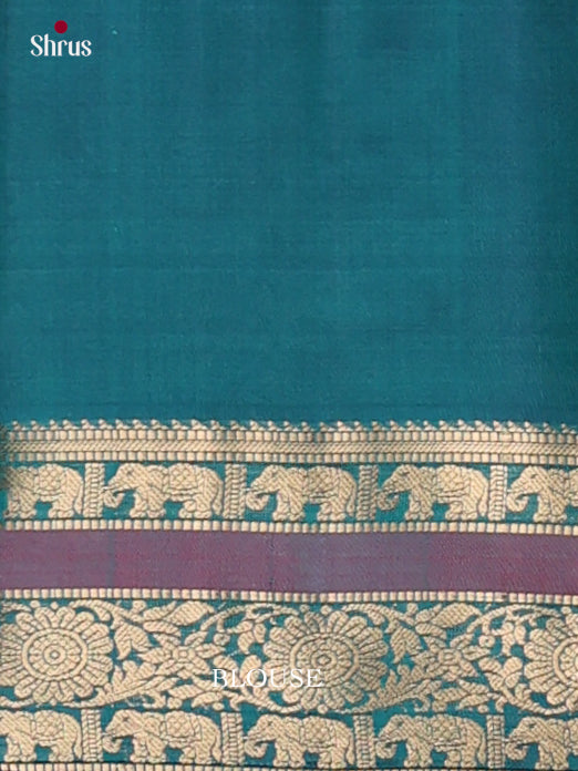 Vivid Mango Green Pure Soft Silk Sarees With Leaf Motifs & Navy Blue Border With Zari Elephant & Floral Vine Motifs 1