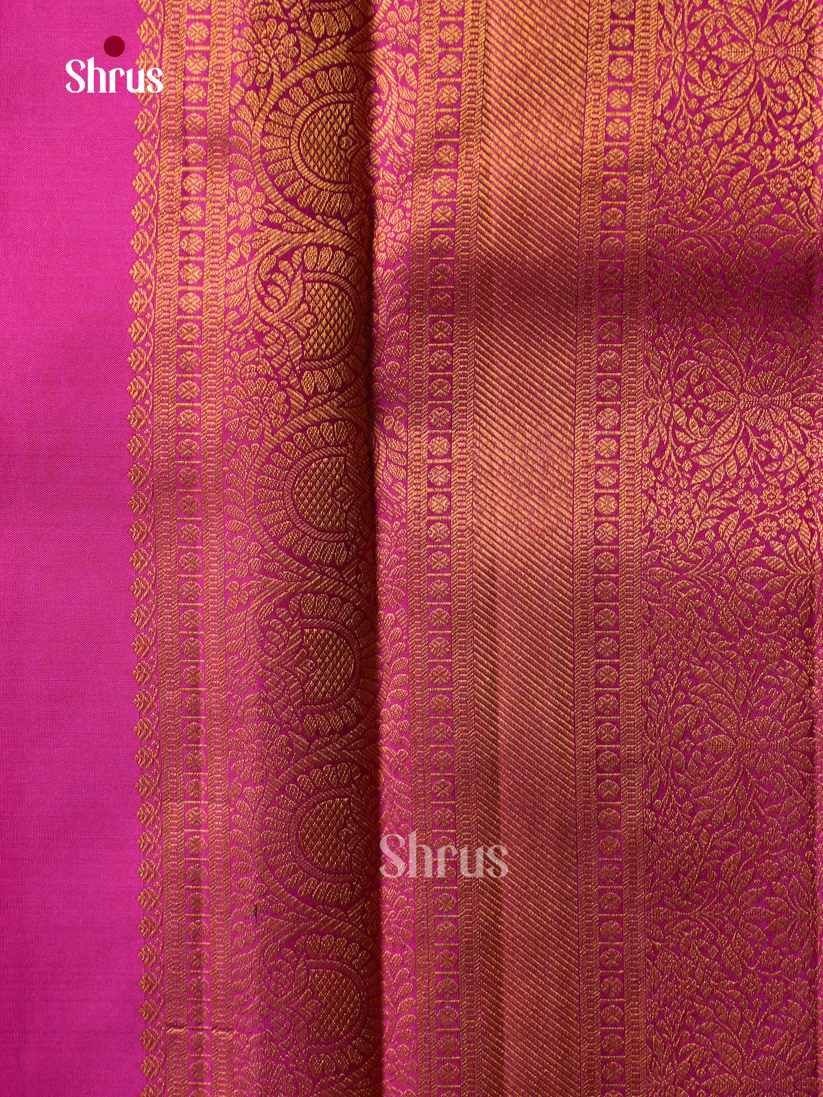 Vivid Rose Pink Pattu Sarees With Paisley Floral Motifs | Self Zari Border With Floral Vines