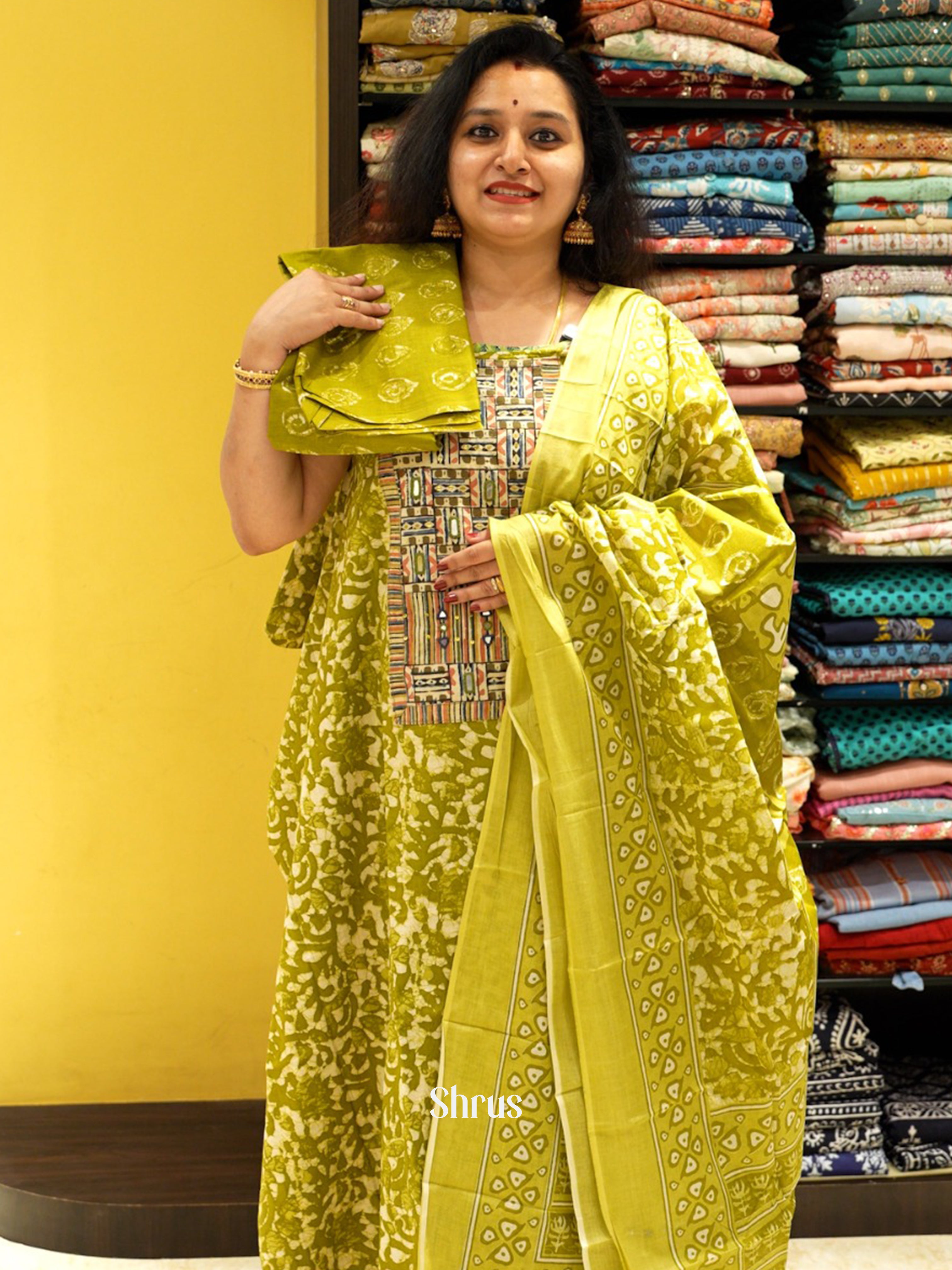 Green - Ajrakh Salwar - Shop on ShrusEternity.com