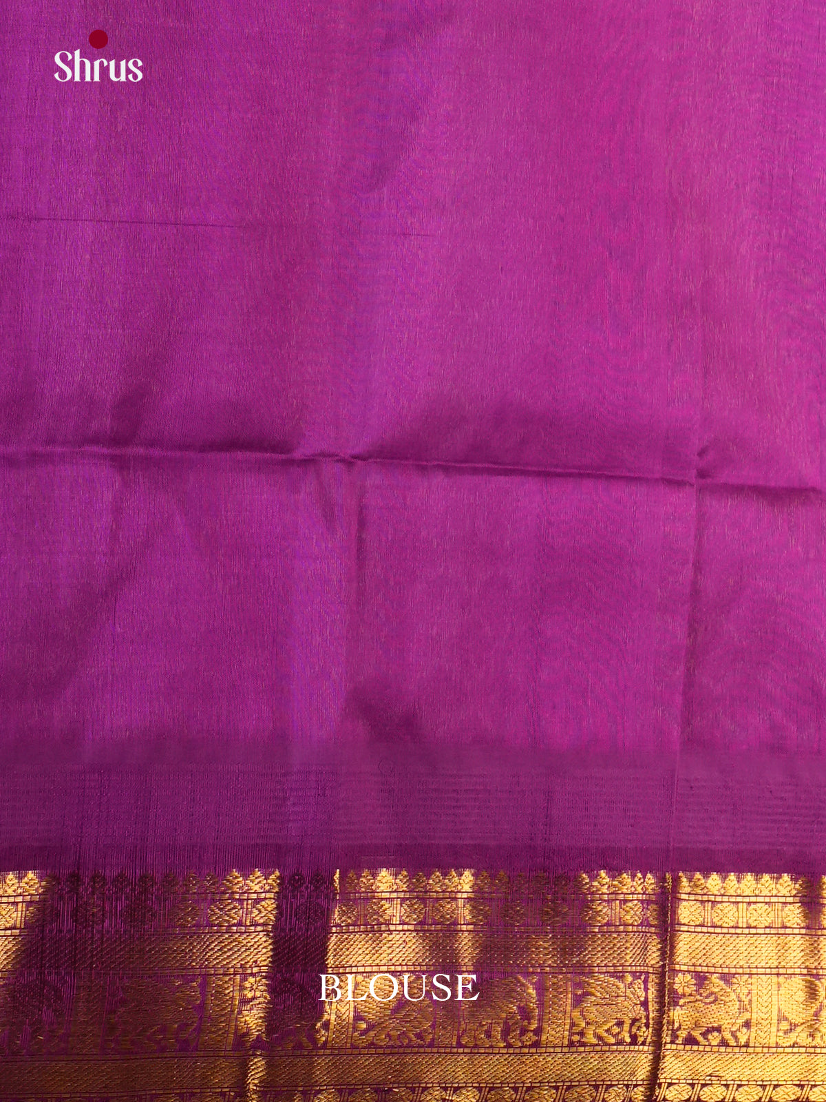 Buy Vivid Yellow Checked Cotton Silk Saree With Golden Buttas, Purple Zari Border & Pallu