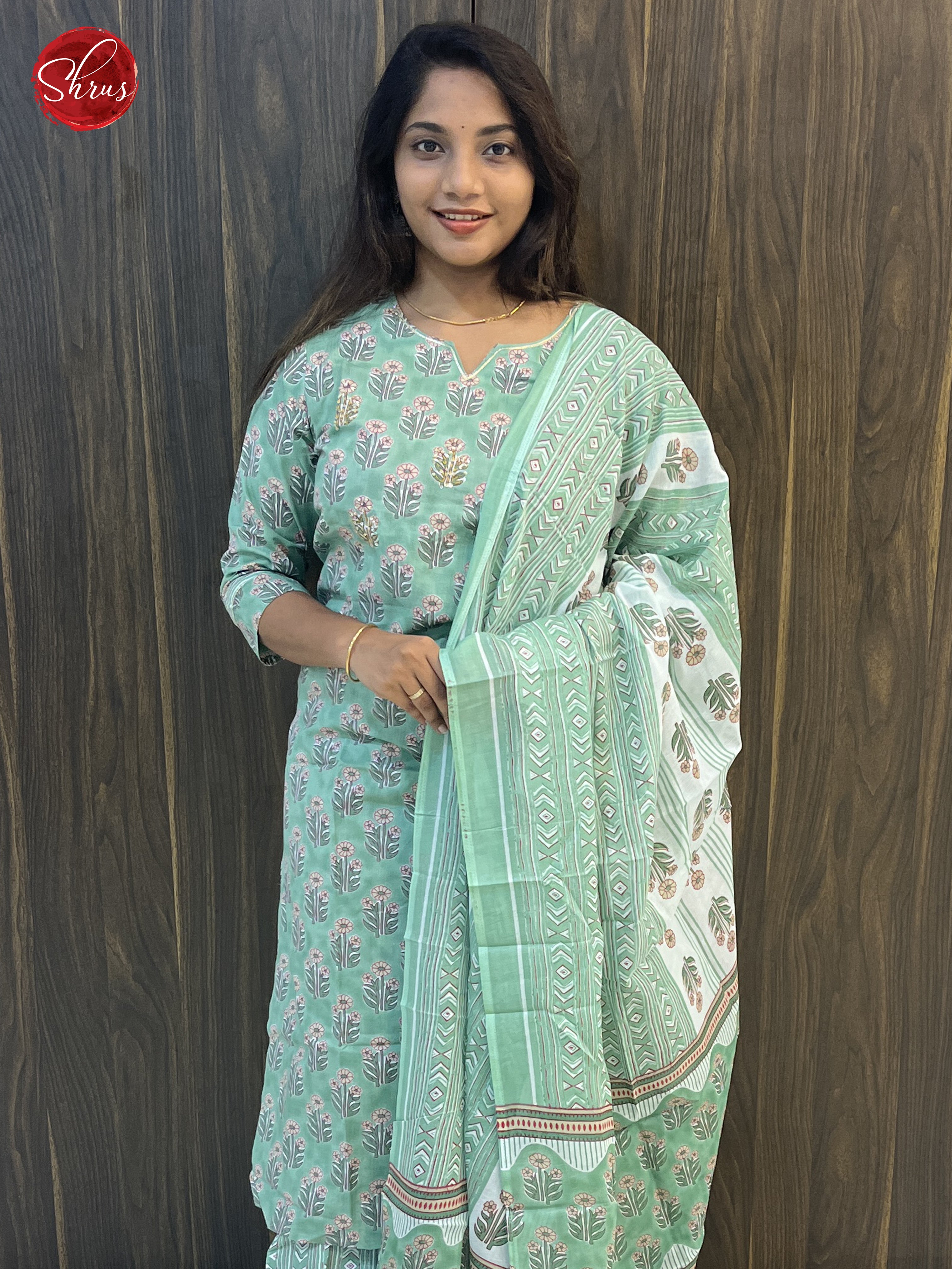 Green & White - Kurti - Shop on ShrusEternity.com